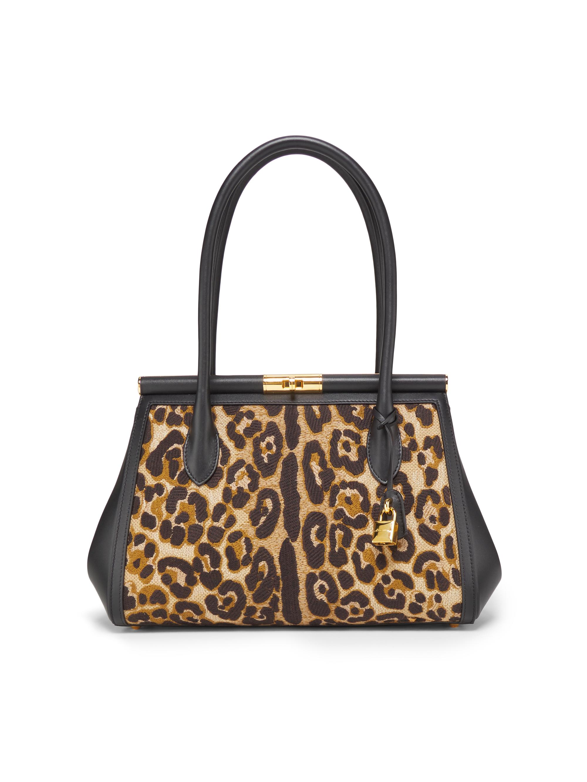 Dolce&Gabbana Marlene Leopard Top Handle Bag | Saks Fifth Avenue