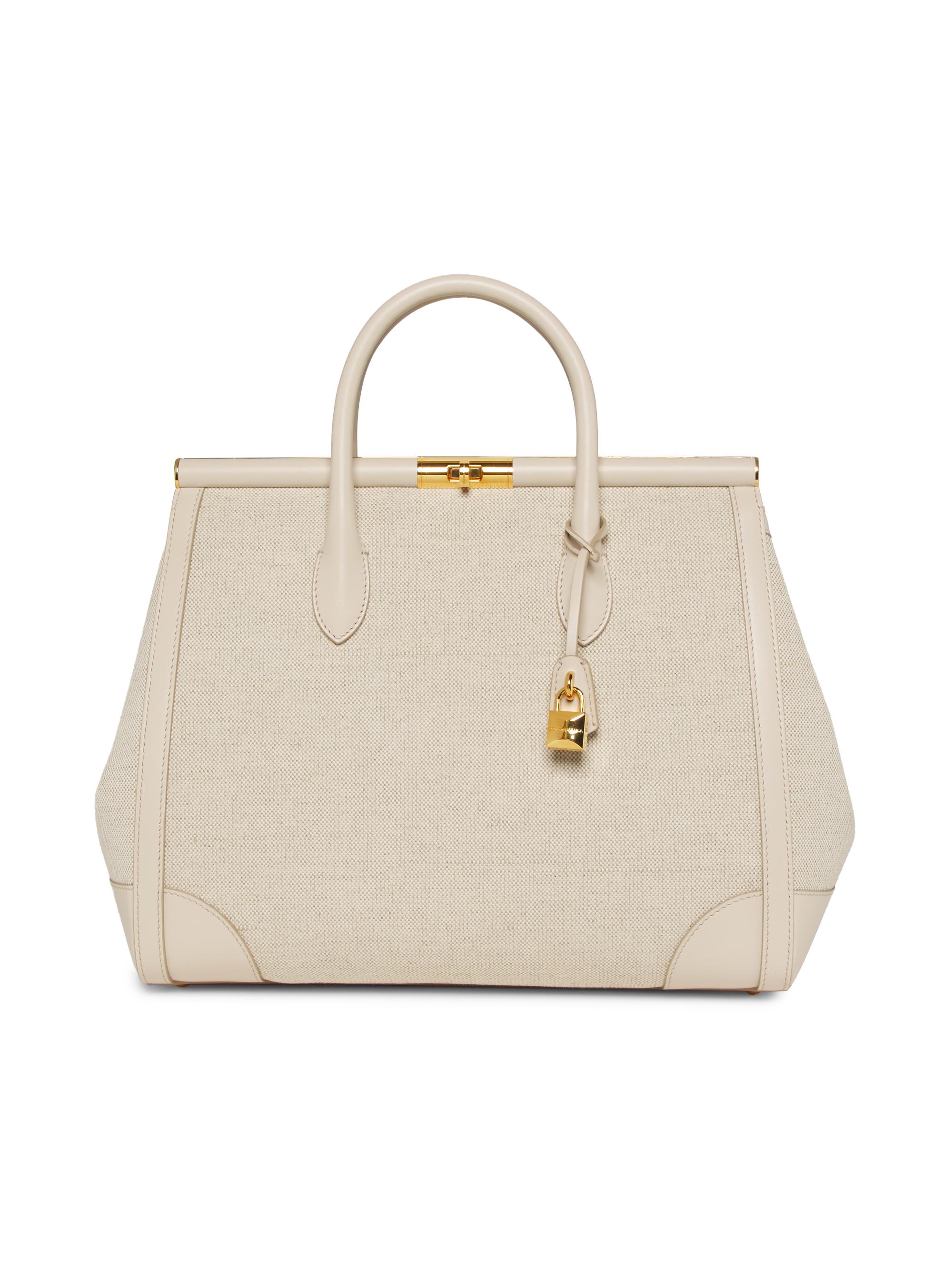 Dolce & Gabbana Women's Marlene Textile & Leather Handbag - Avorio