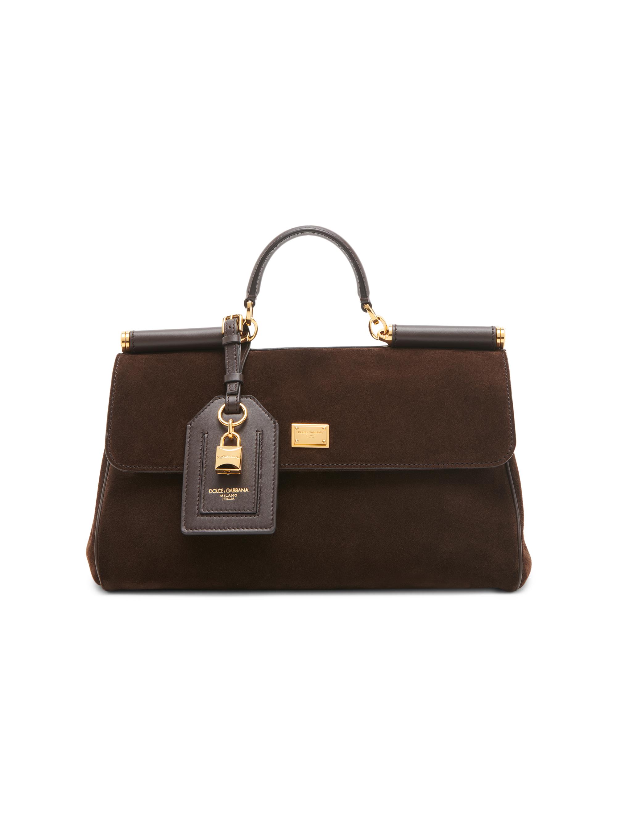 Dolce & Gabbana Women's My Sicily Suede Top Handle Bag - Ebano Moro