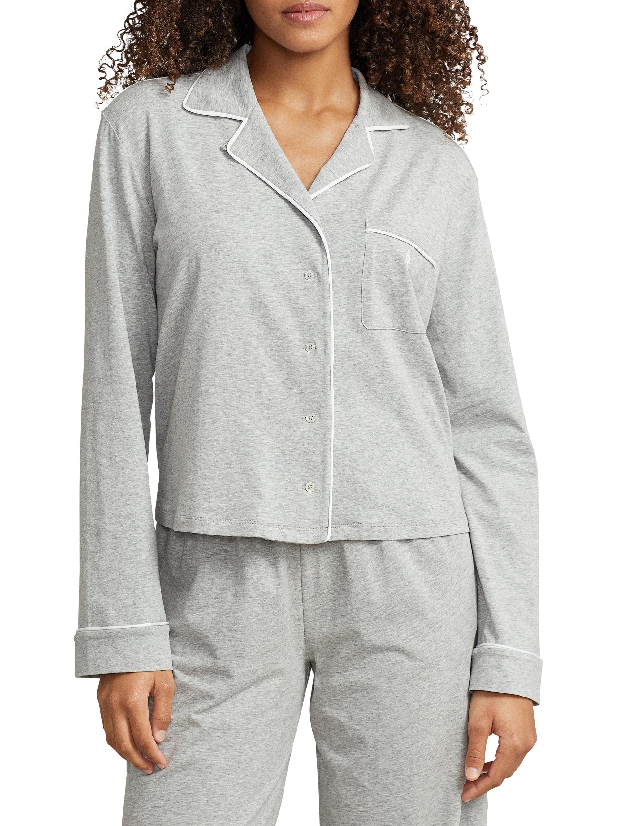 Polo Ralph Lauren Women's Polo Essentials Relaxed-Fit Pajamas - Heather Grey