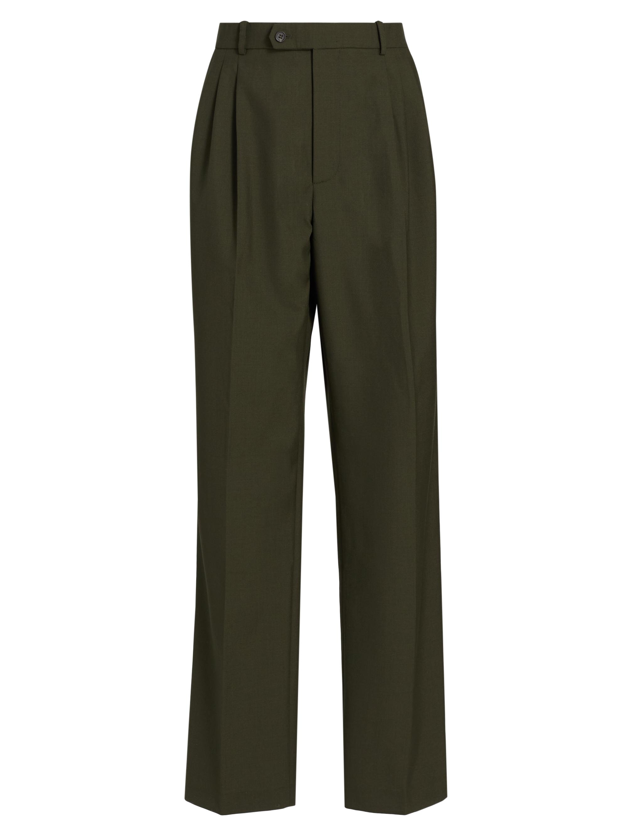 Ronny Kobo Women's Soprano Wool-Blend Pants - Olive Green