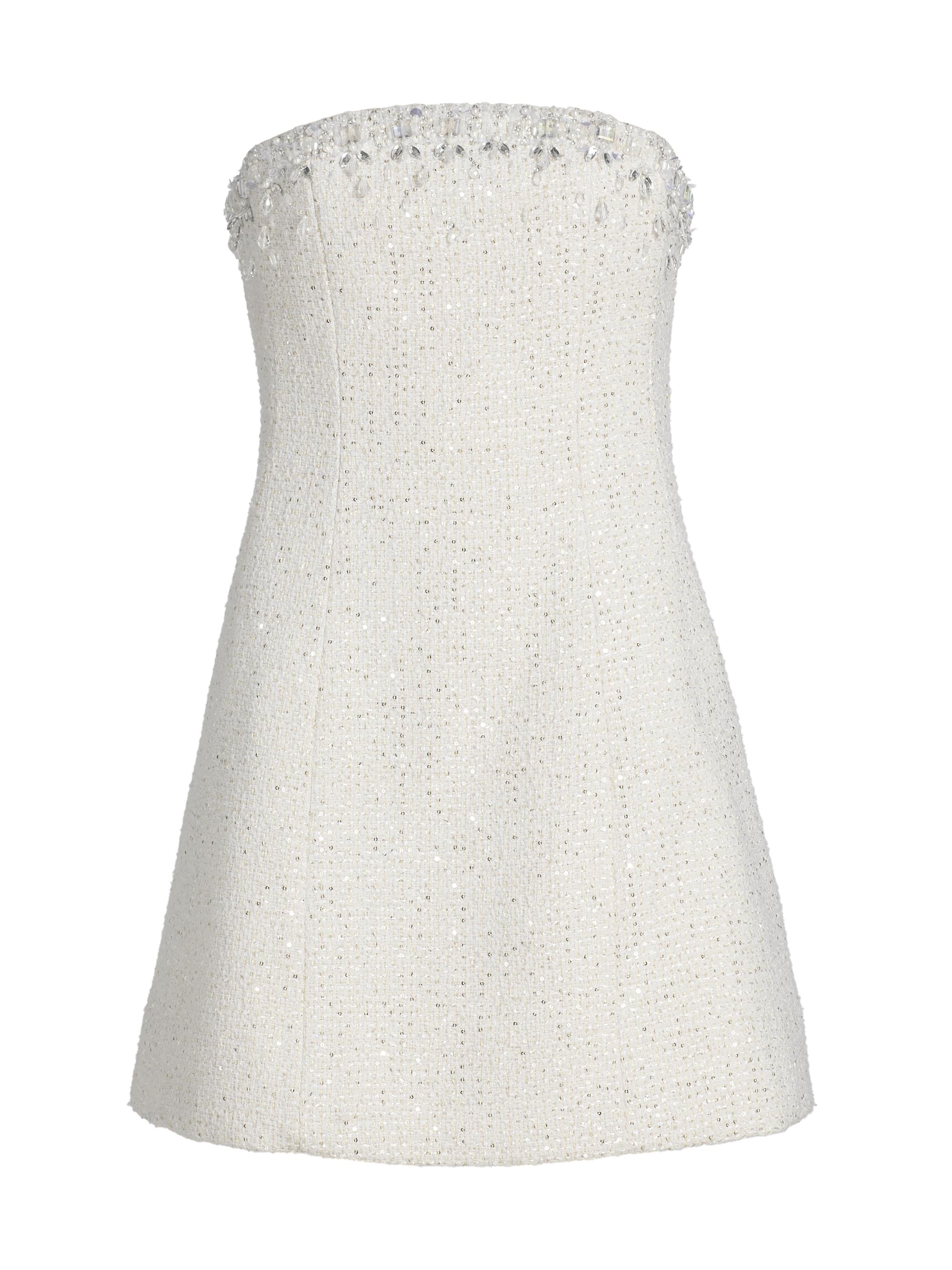 Sachin & Babi Women's Daphne Embellished-Tweed Strapless Minidress - Alabaster