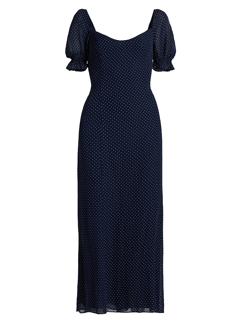 reformation polka dot dress Emerick in Green where effortless style meets conscious design Reformation Mochi Dress , Brown
