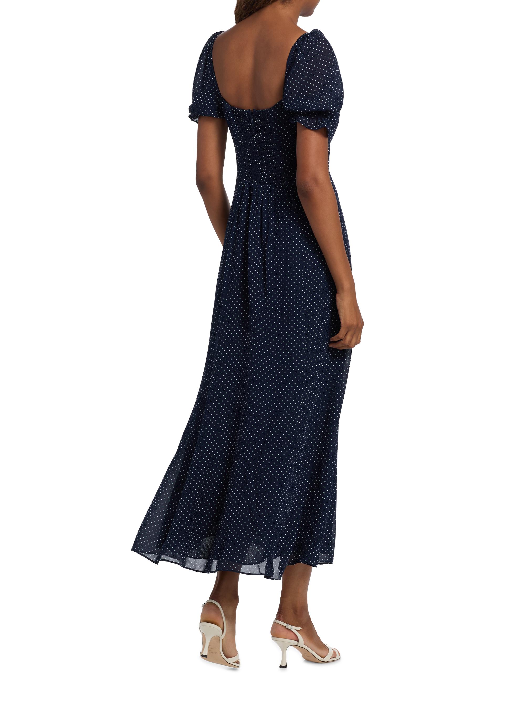 Reformation Gloria Polka Dot Midi-Dress | Saks Fifth Avenue
