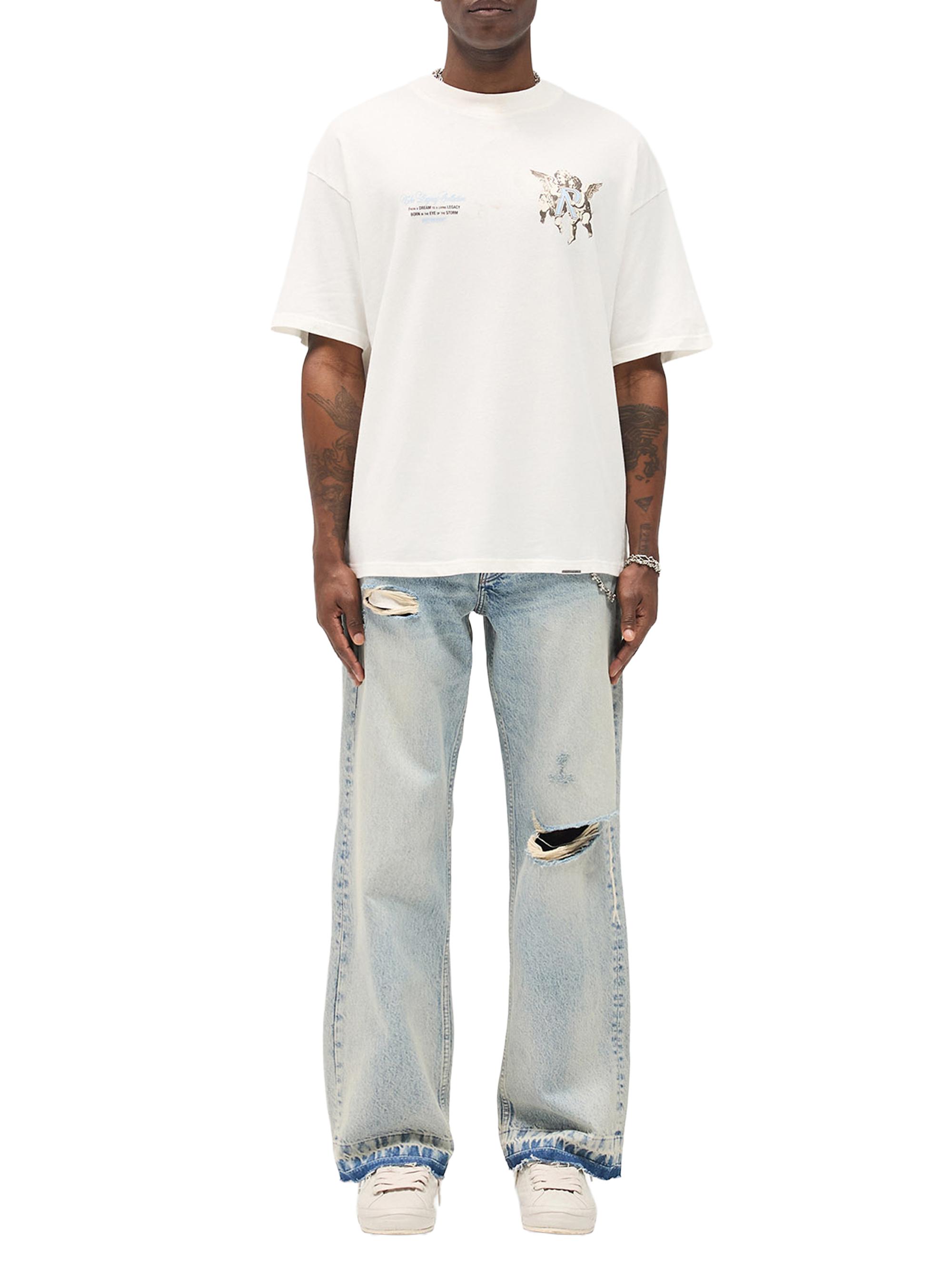 Represent Men's Legacy Cherubs Graphic Oversized T-Shirt - Flat White