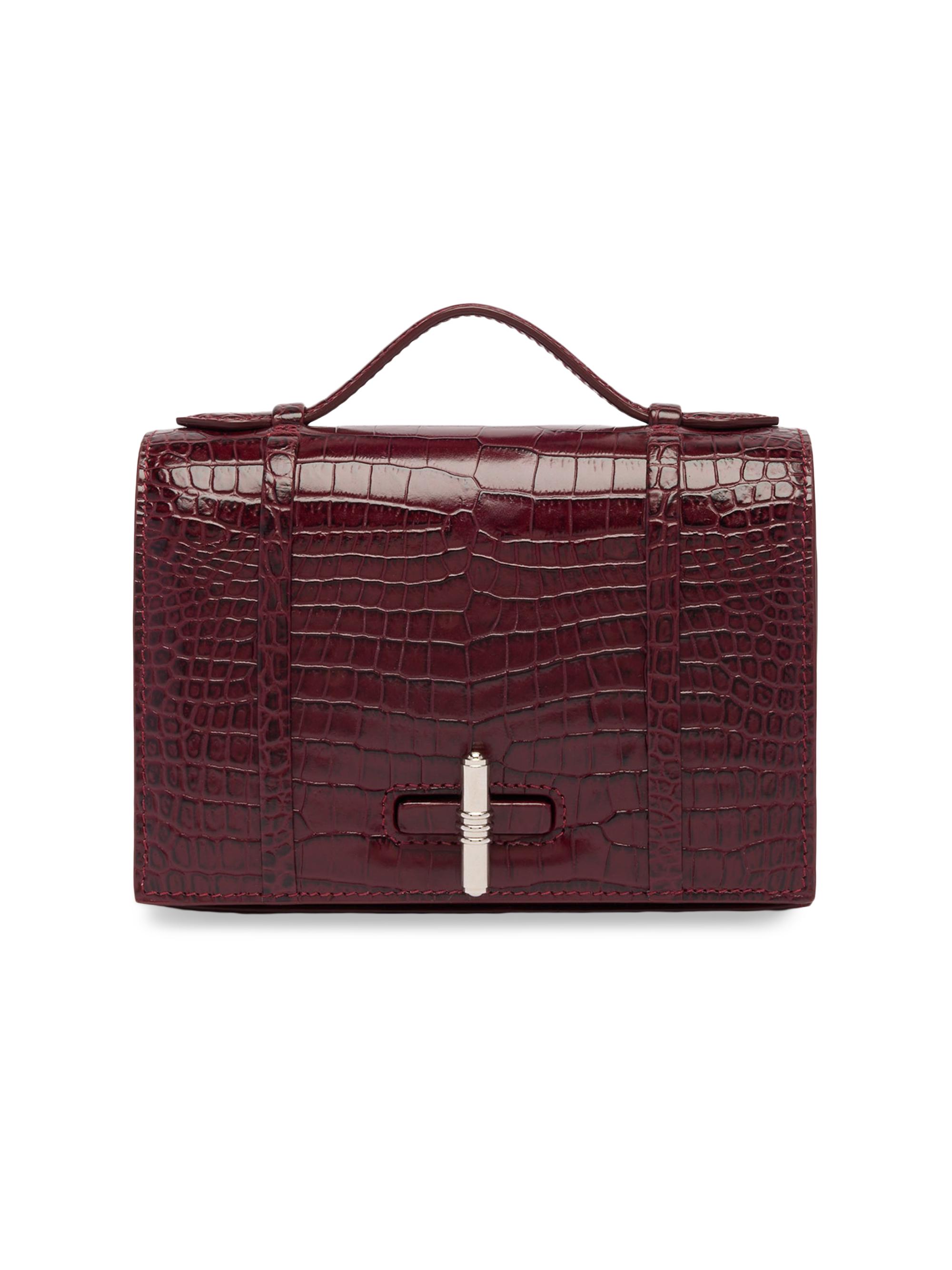 Malone Souliers Women's May Croc-Embossed Leather Bag - Rosewood