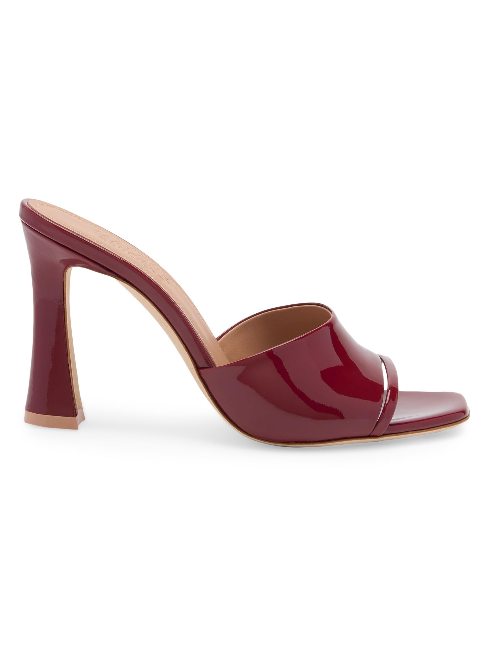 Malone Souliers Women's Roxanne 90MM Patent Leather Block Heel Sandals - Rosewood