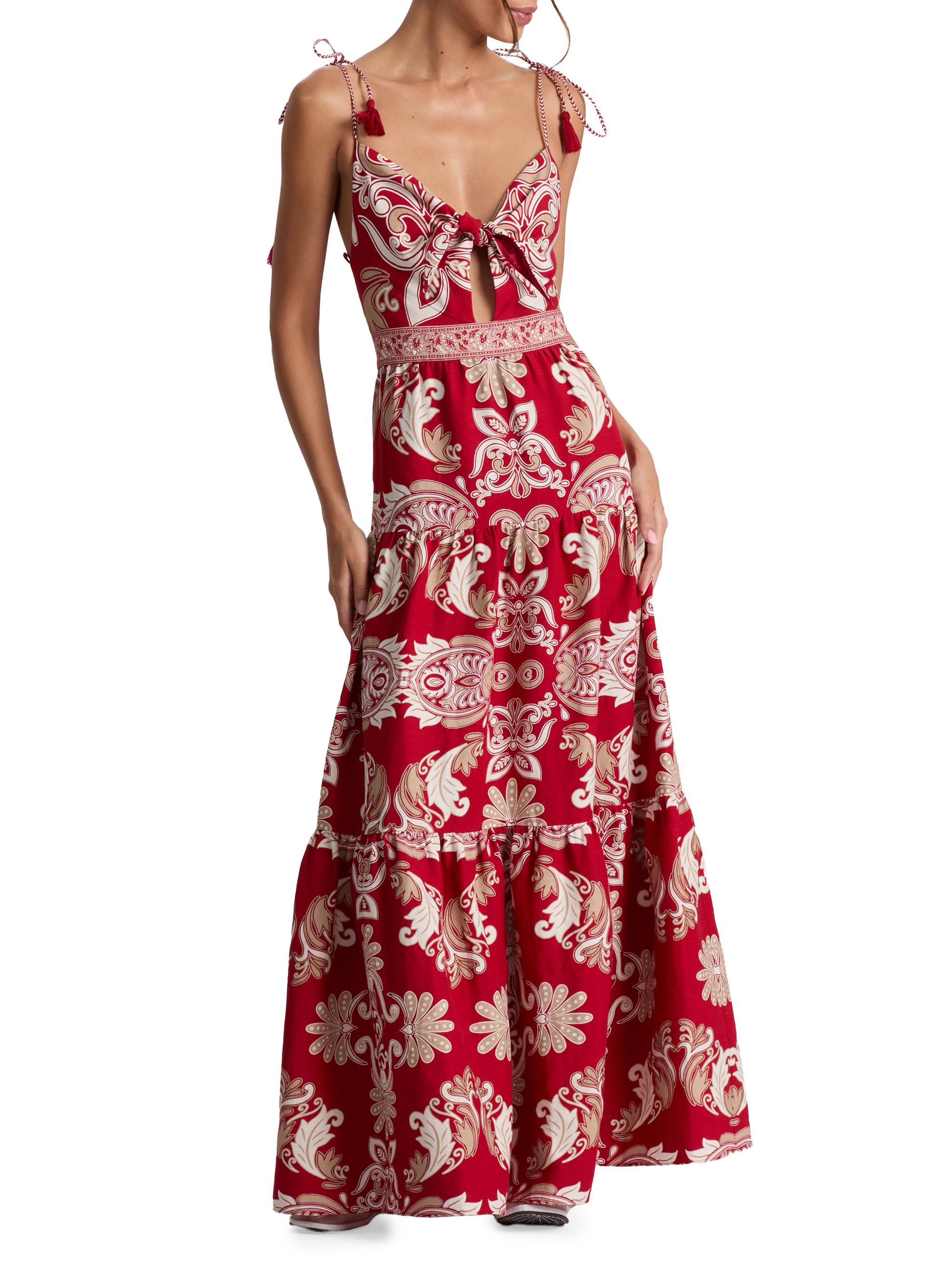 ALICE + OLIVIA Minka Serenade Tie Maxi Dress | Saks Fifth Avenue