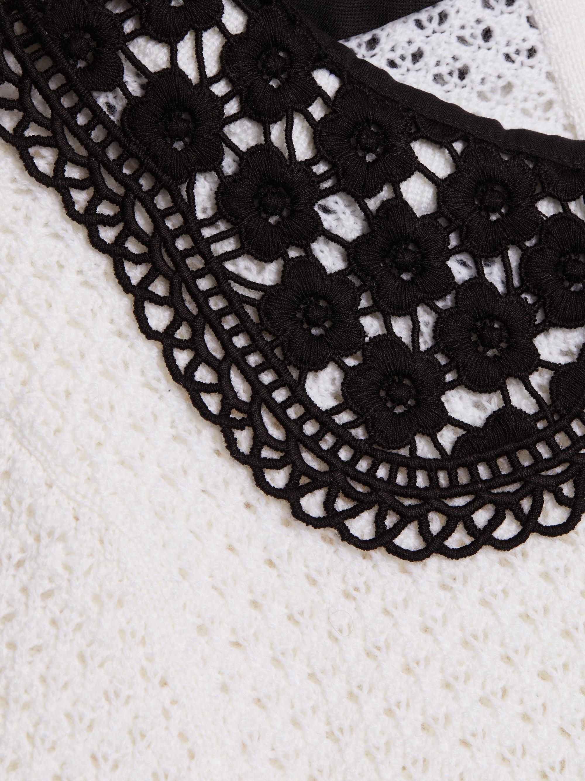 ALICE + OLIVIA Ciara Lace Collar Top | Saks Fifth Avenue