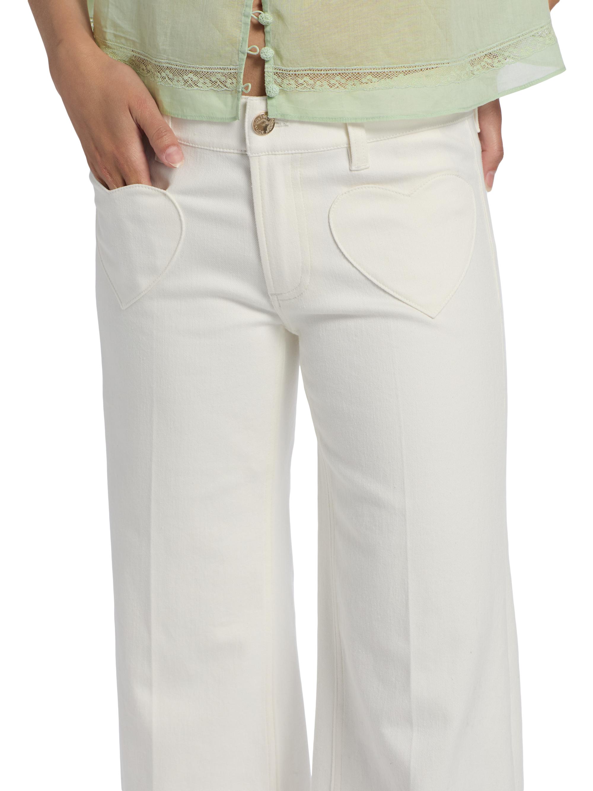ALICE + OLIVIA Slay Heart Wide-Leg Jeans | Saks Fifth Avenue