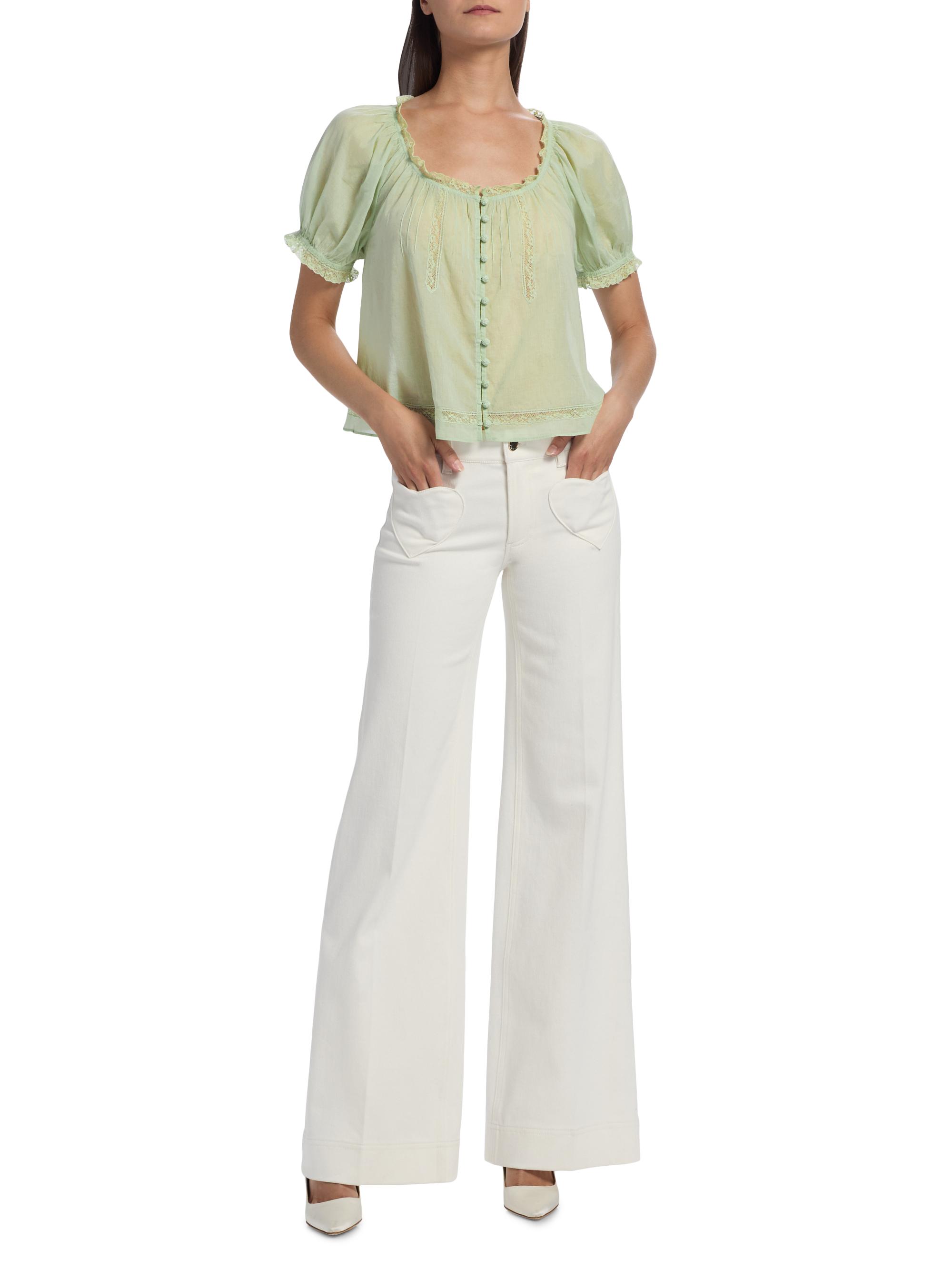 ALICE + OLIVIA Slay Heart Wide-Leg Jeans | Saks Fifth Avenue