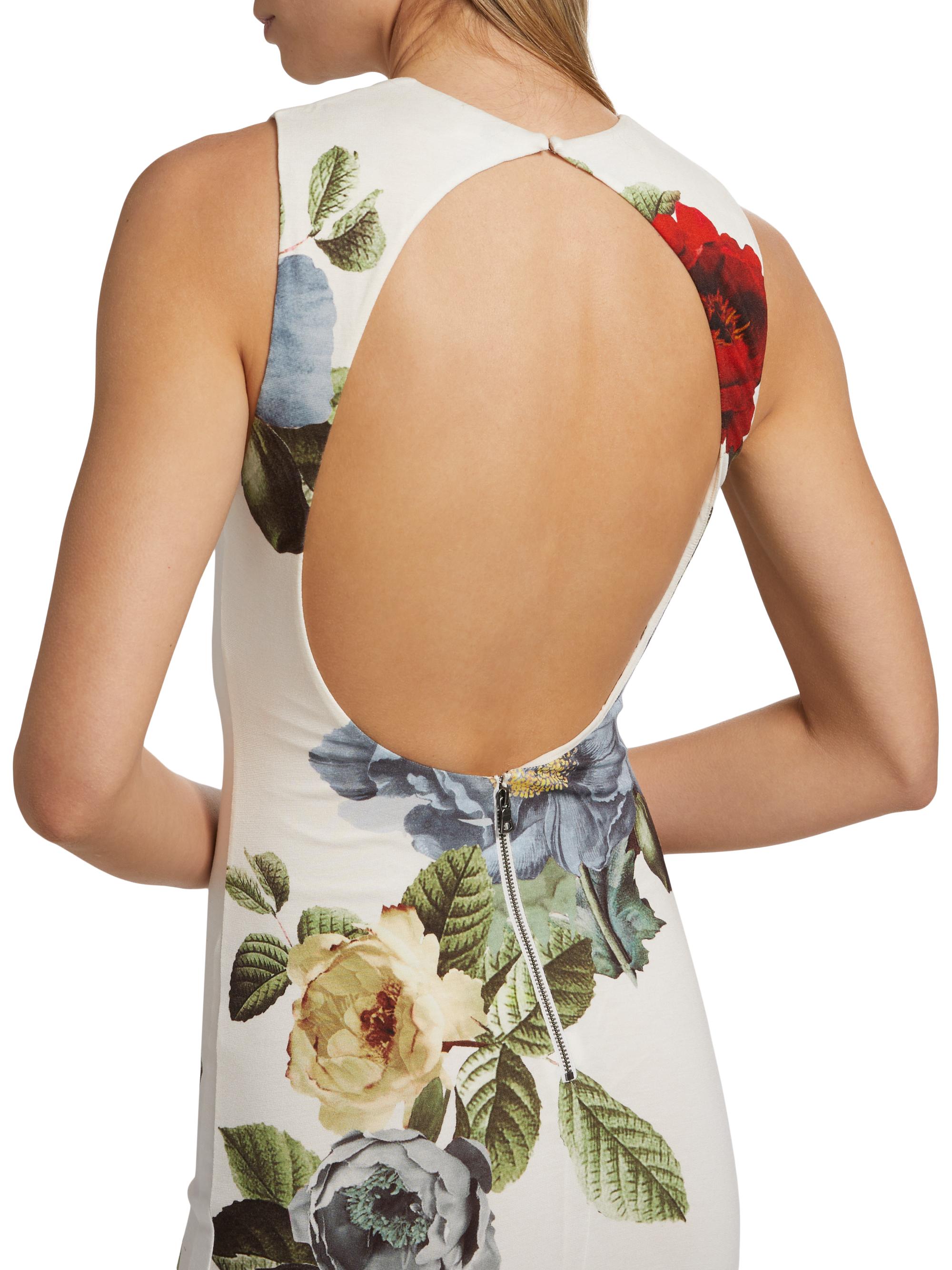 ALICE + OLIVIA Delora Open-Back Sleeveless Maxi Dress | Saks Fifth