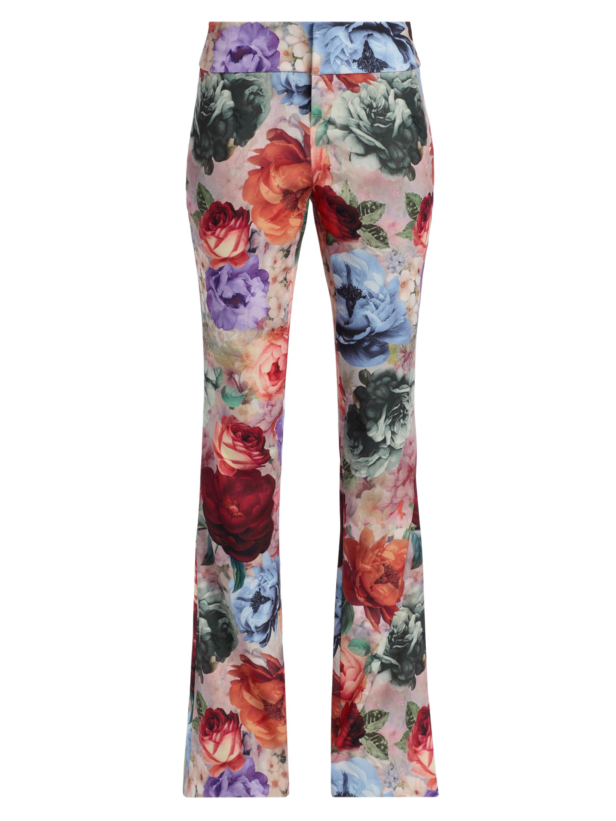 Alice + Olivia Ronnie Floral High-Rise Trousers | Saks Fifth Avenue