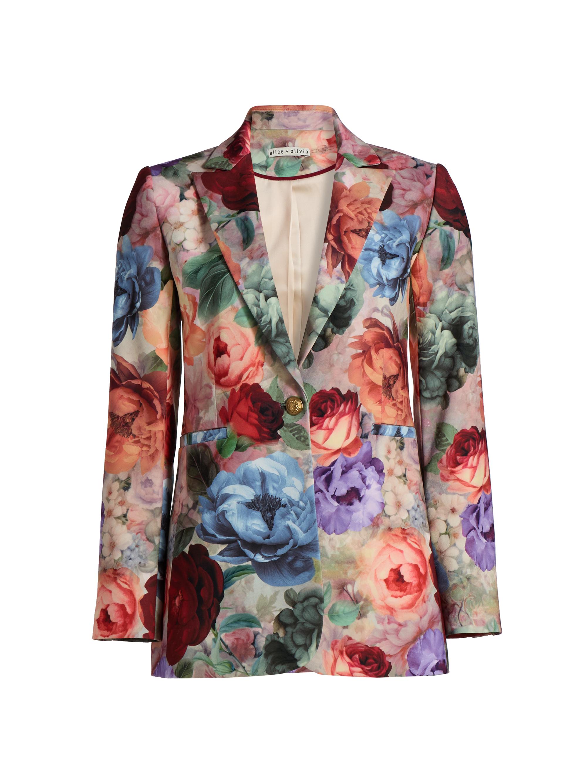 Alice + Olivia Women's Breann Floral Single-Breasted Blazer - Storm Floral