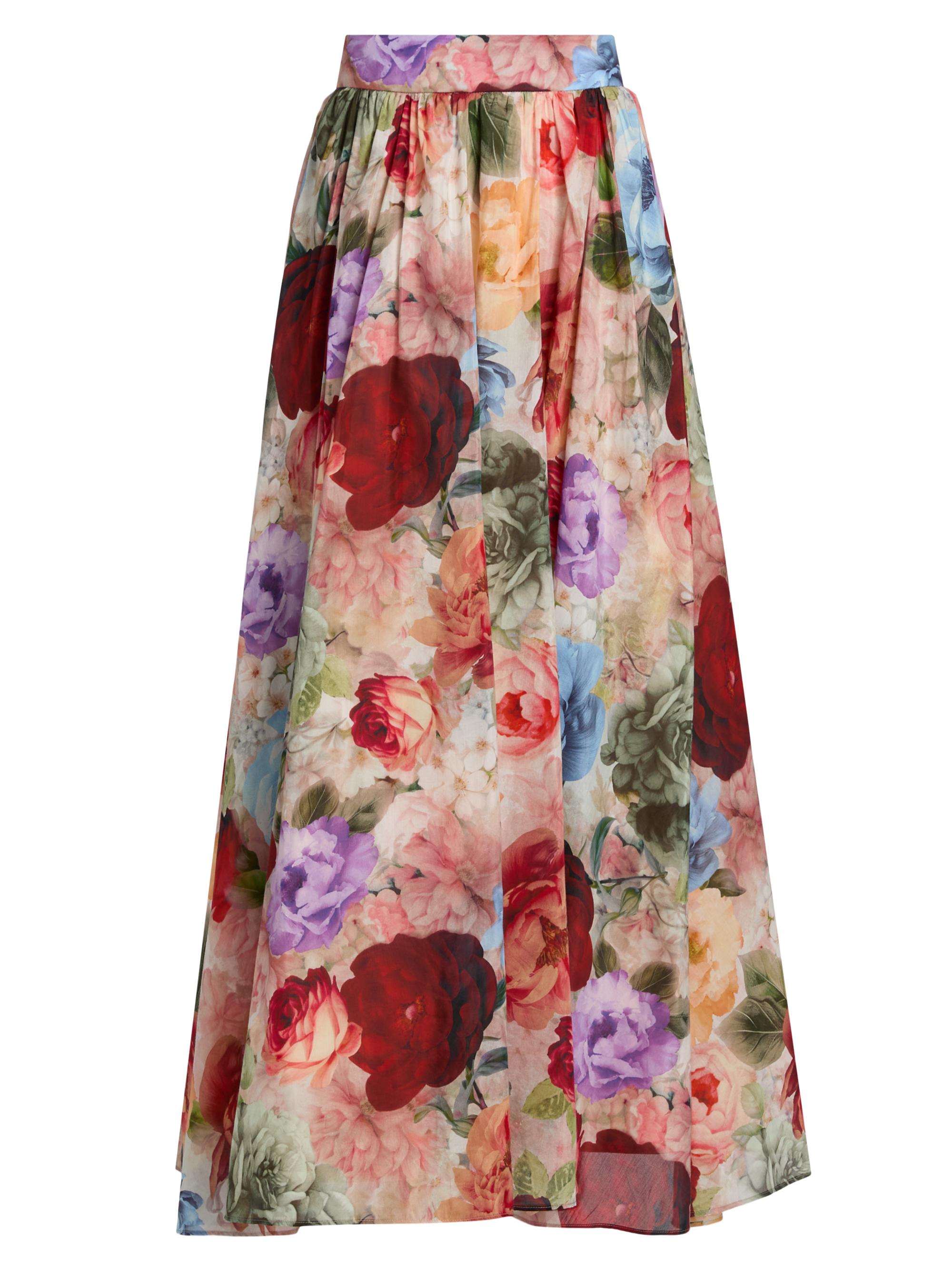 Alice + Olivia Women's Nilda Floral A-Line Maxi Skirt - Storm Floral