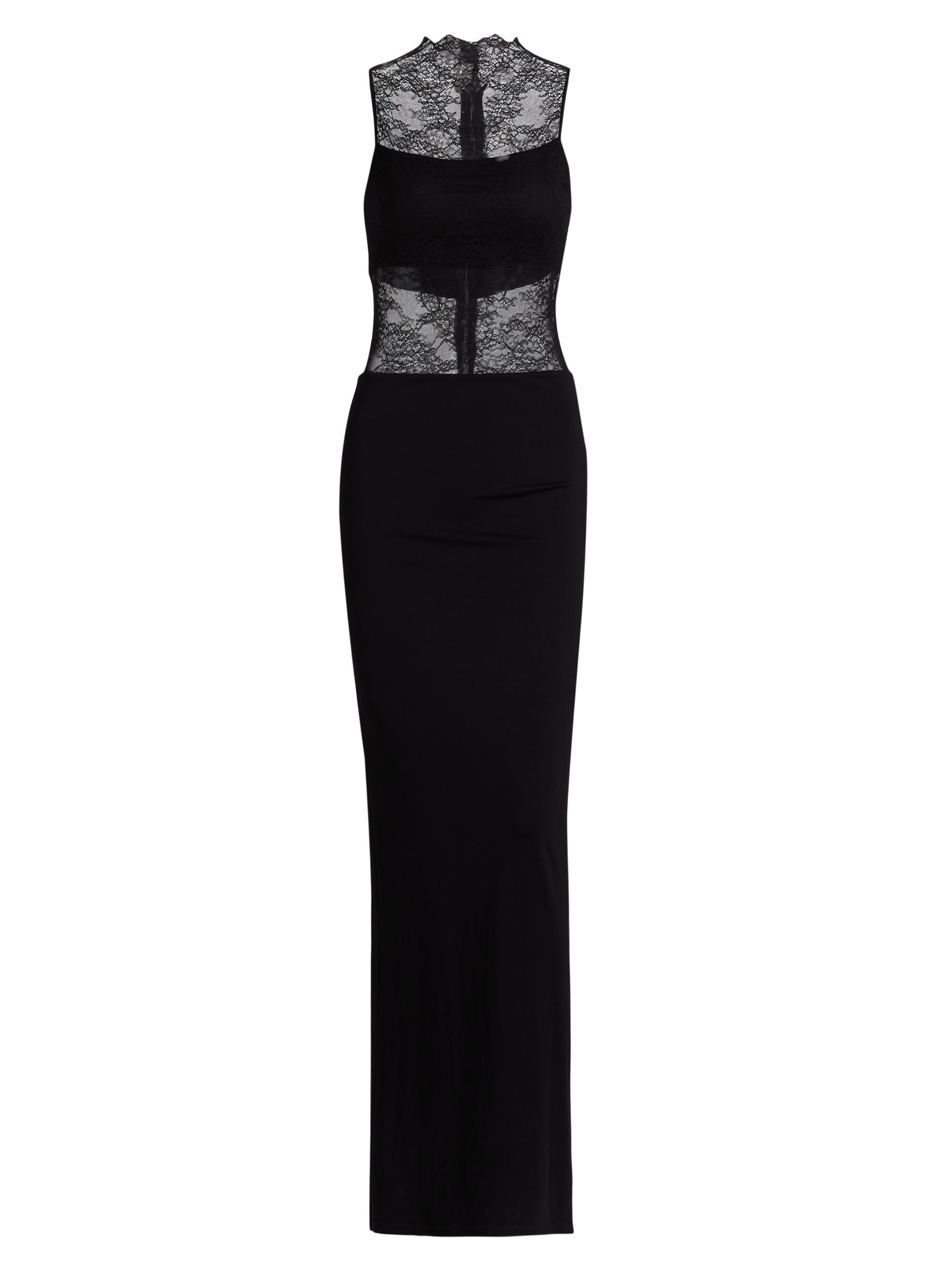 ALICE + OLIVIA Women's Nichol Lace Sleeveless Maxi Dress - Black