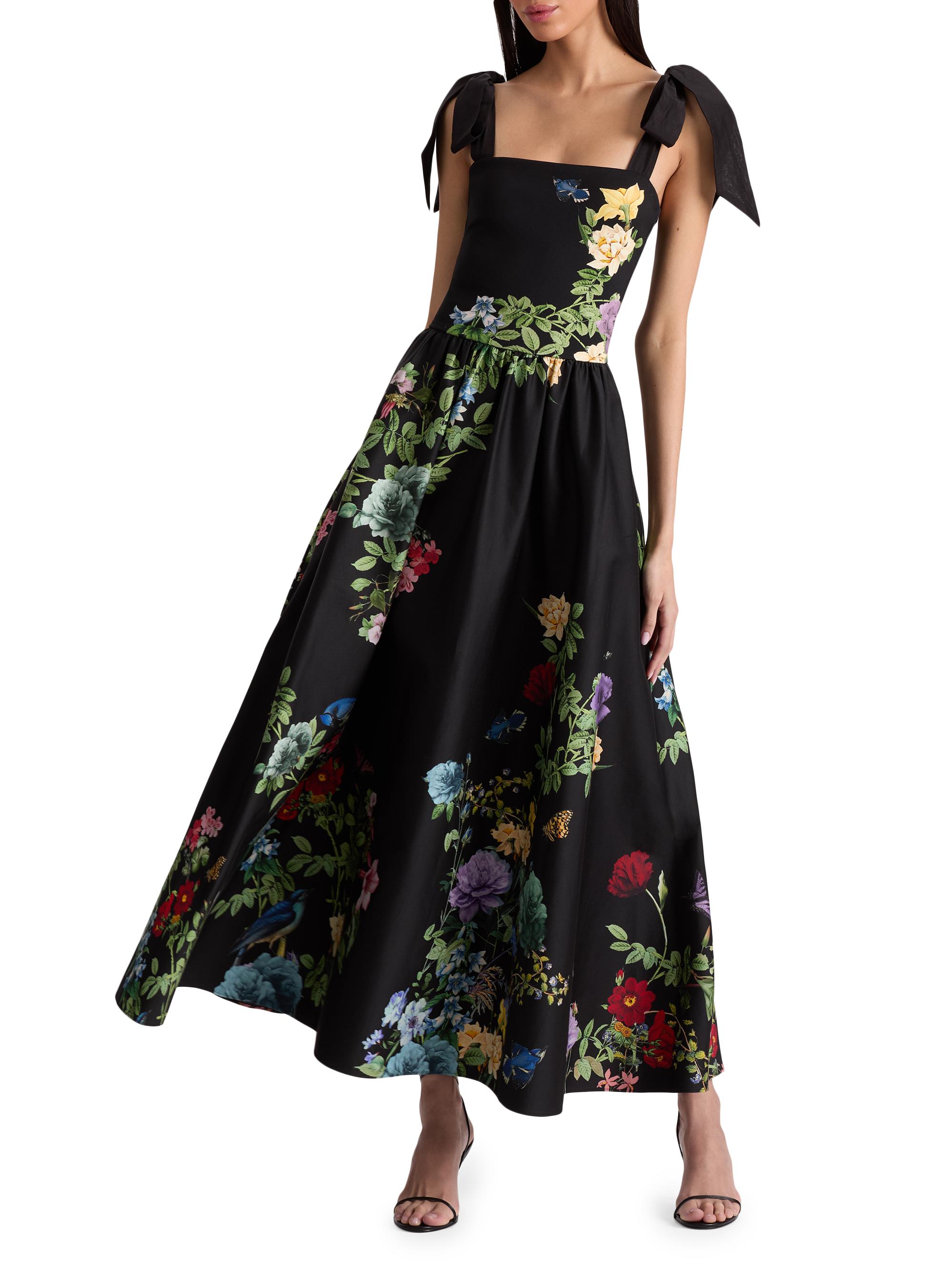 Alice + Olivia Oriana Drop-Waist Midi-Dress | Saks Fifth Avenue