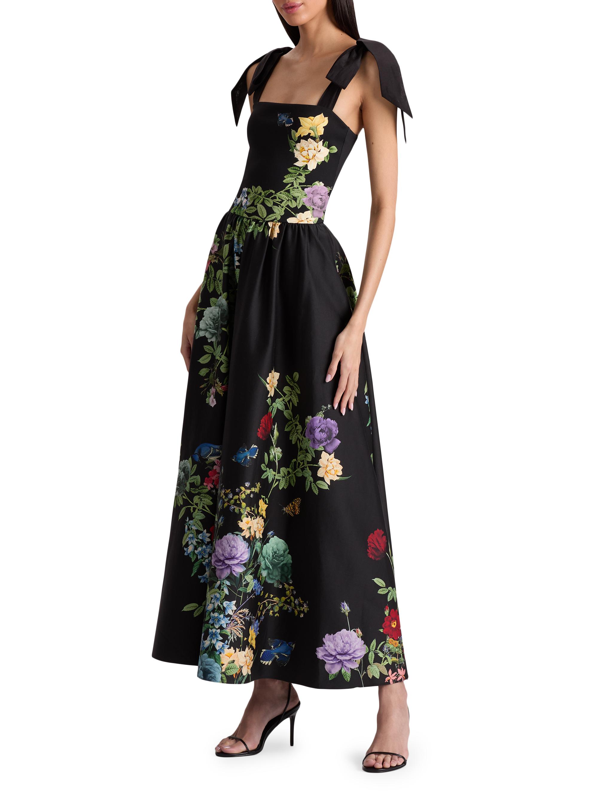 ALICE + OLIVIA Oriana Drop-Waist Midi-Dress | Saks Fifth Avenue