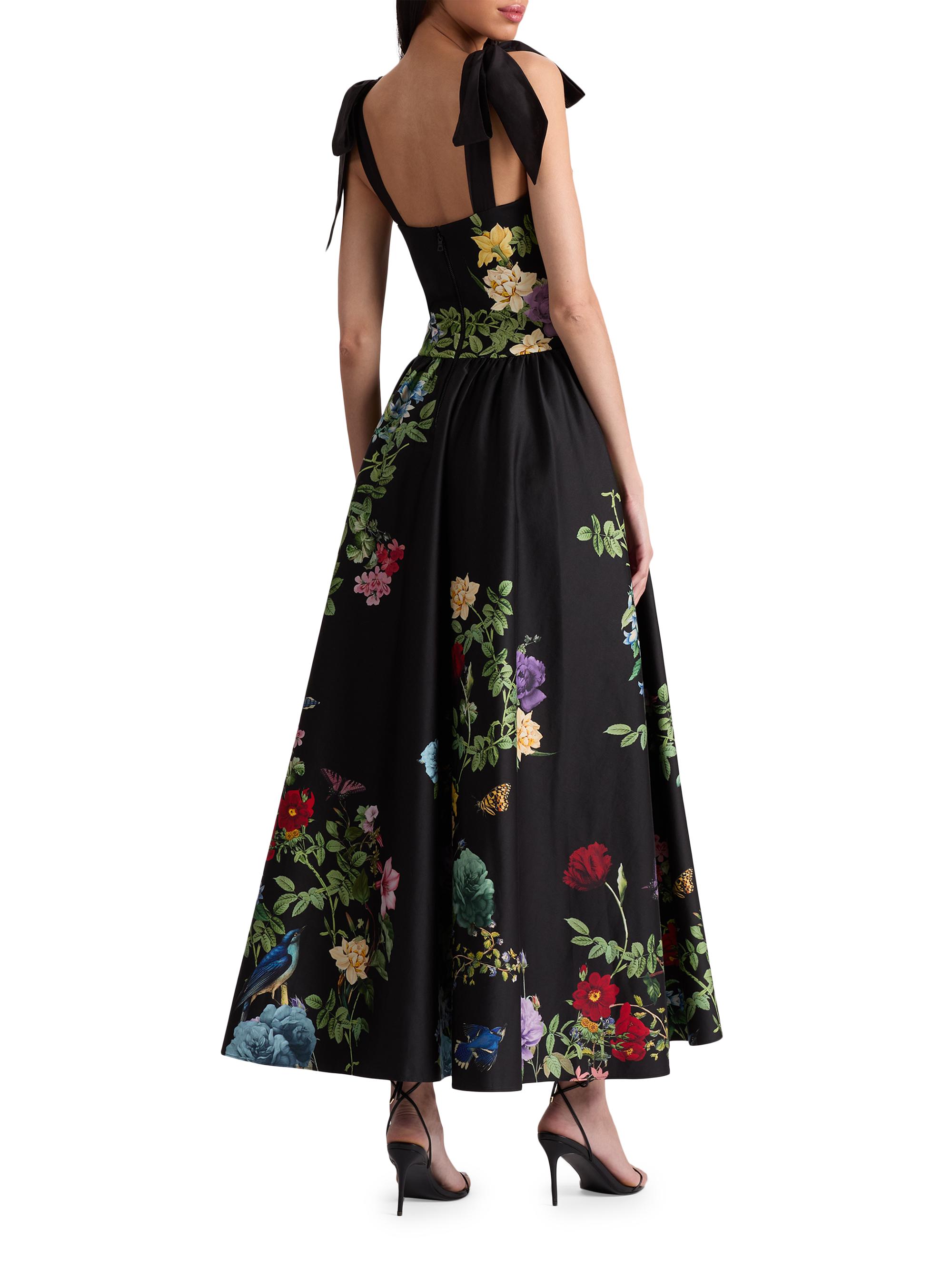 Alice + Olivia Oriana Drop-Waist Midi-Dress | Saks Fifth Avenue