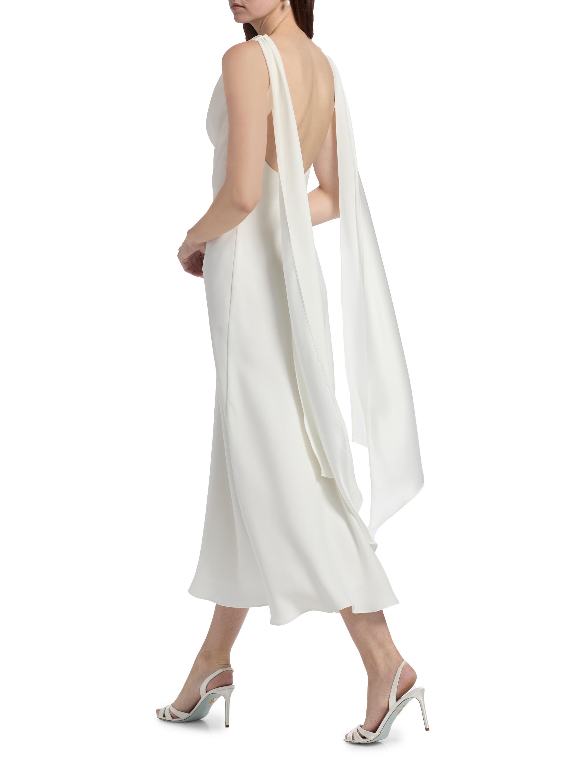 off the shoulder halter dress Etienne Off-Shoulder Halter Midi Dress Shimmer Pink