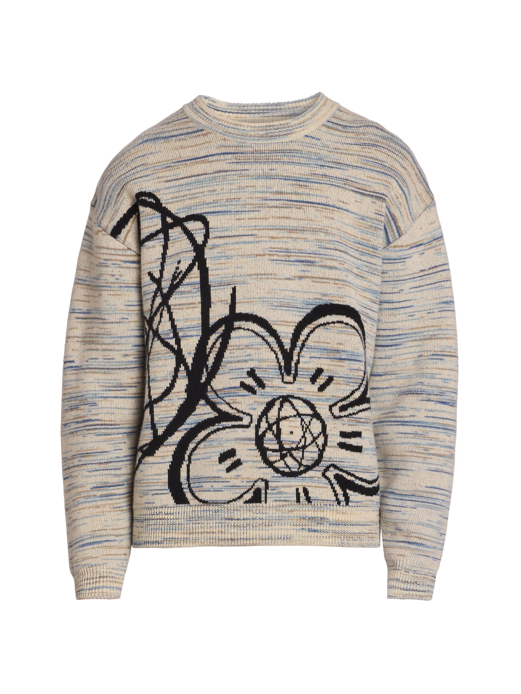 Kenzo Men's Reversible Futura Stretch-Wool Sweater - Off White