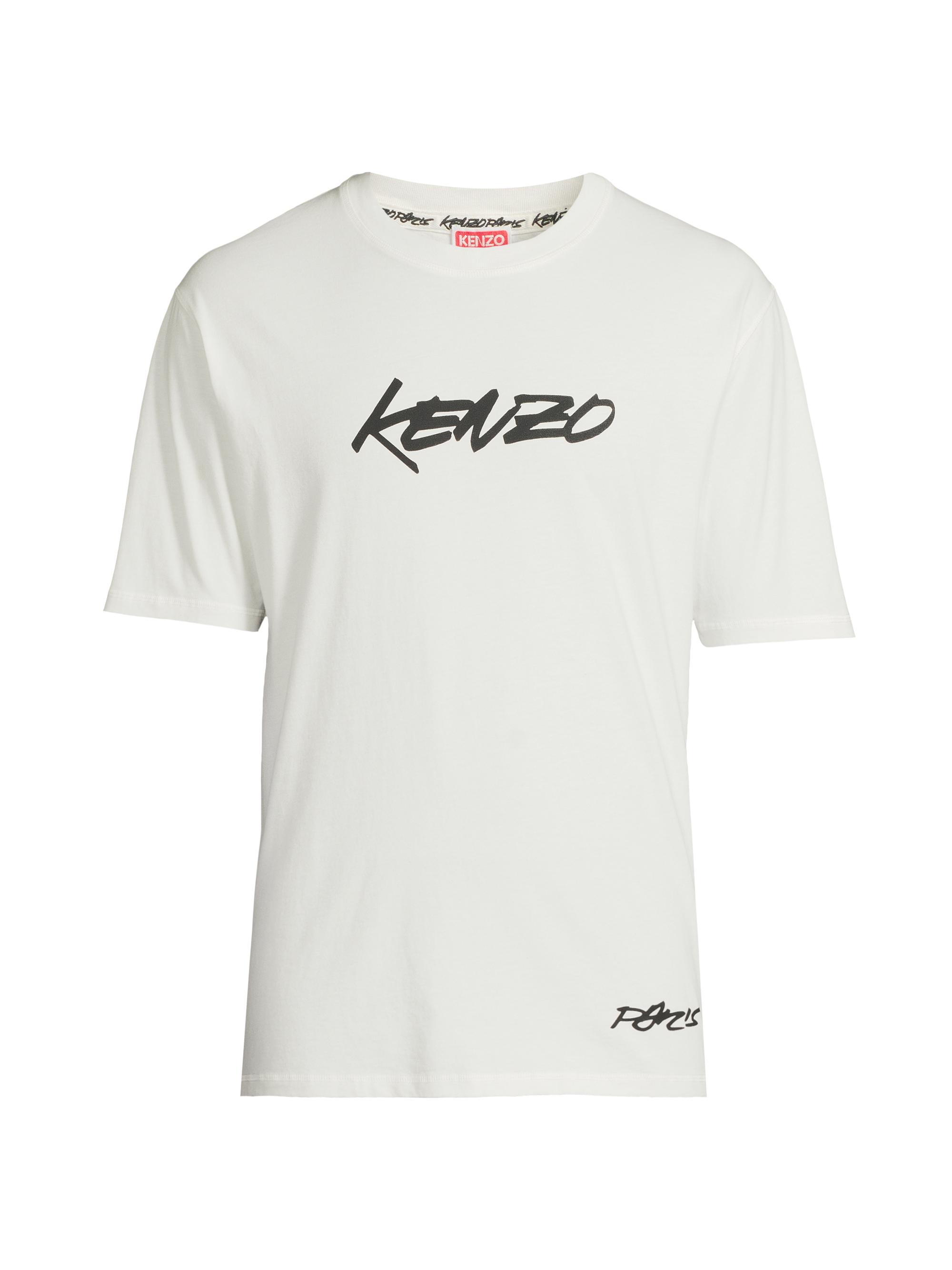 Kenzo Men's Futura Logo Crewneck T-Shirt - Off White