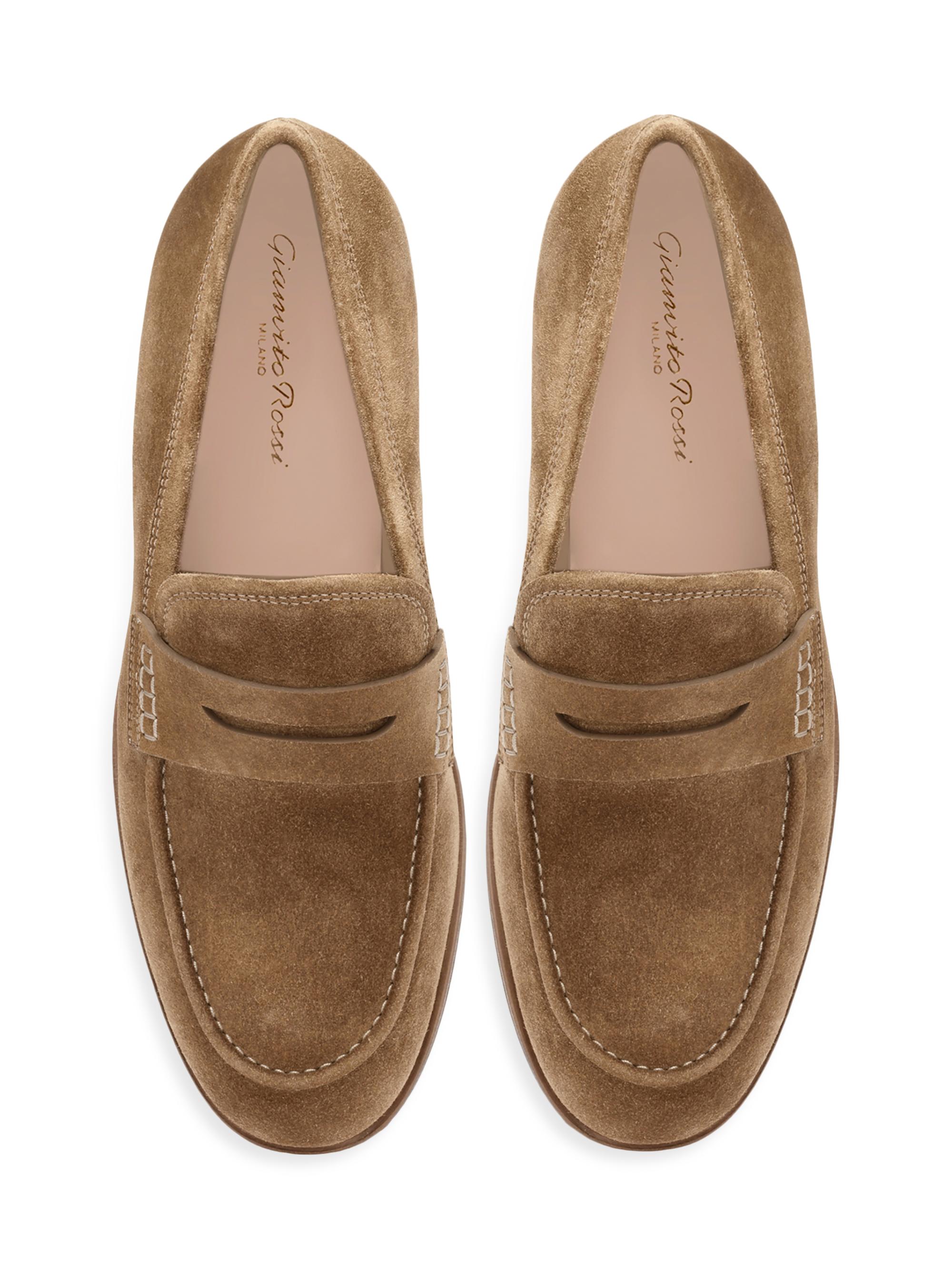 Gianvito Rossi George Suede Penny Loafers | Saks Fifth Avenue
