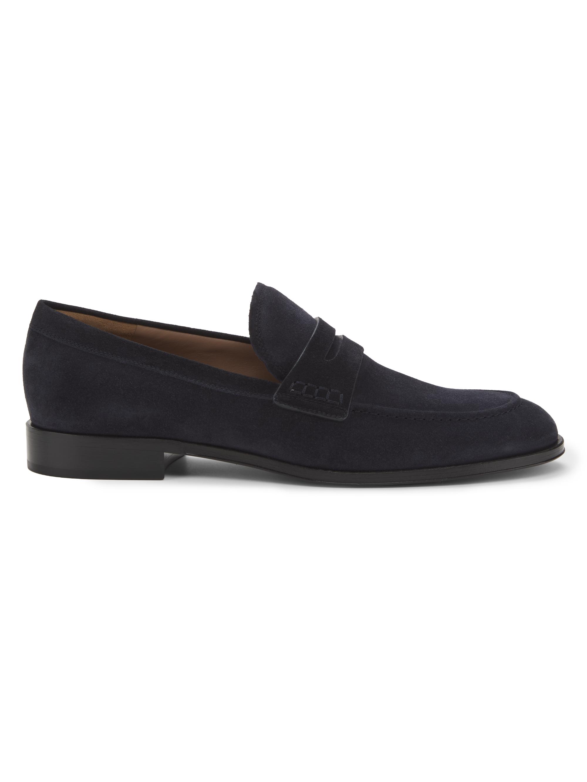 Gianvito Rossi Men's George Suede Penny Loafers - Dark Blue | Thumbnail 7