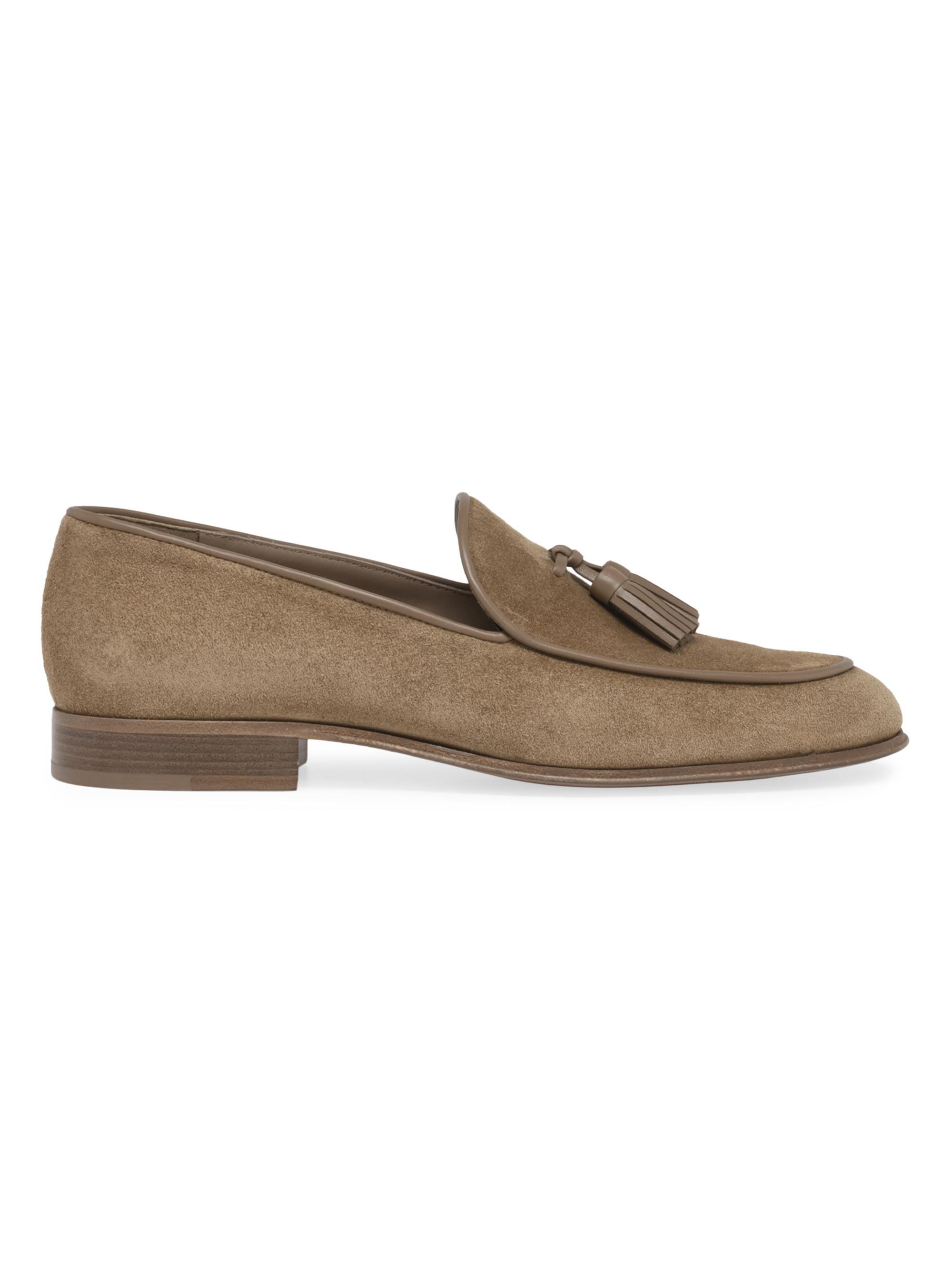 Gianvito Rossi Men's Julio Suede Loafers - Camel | Thumbnail 5