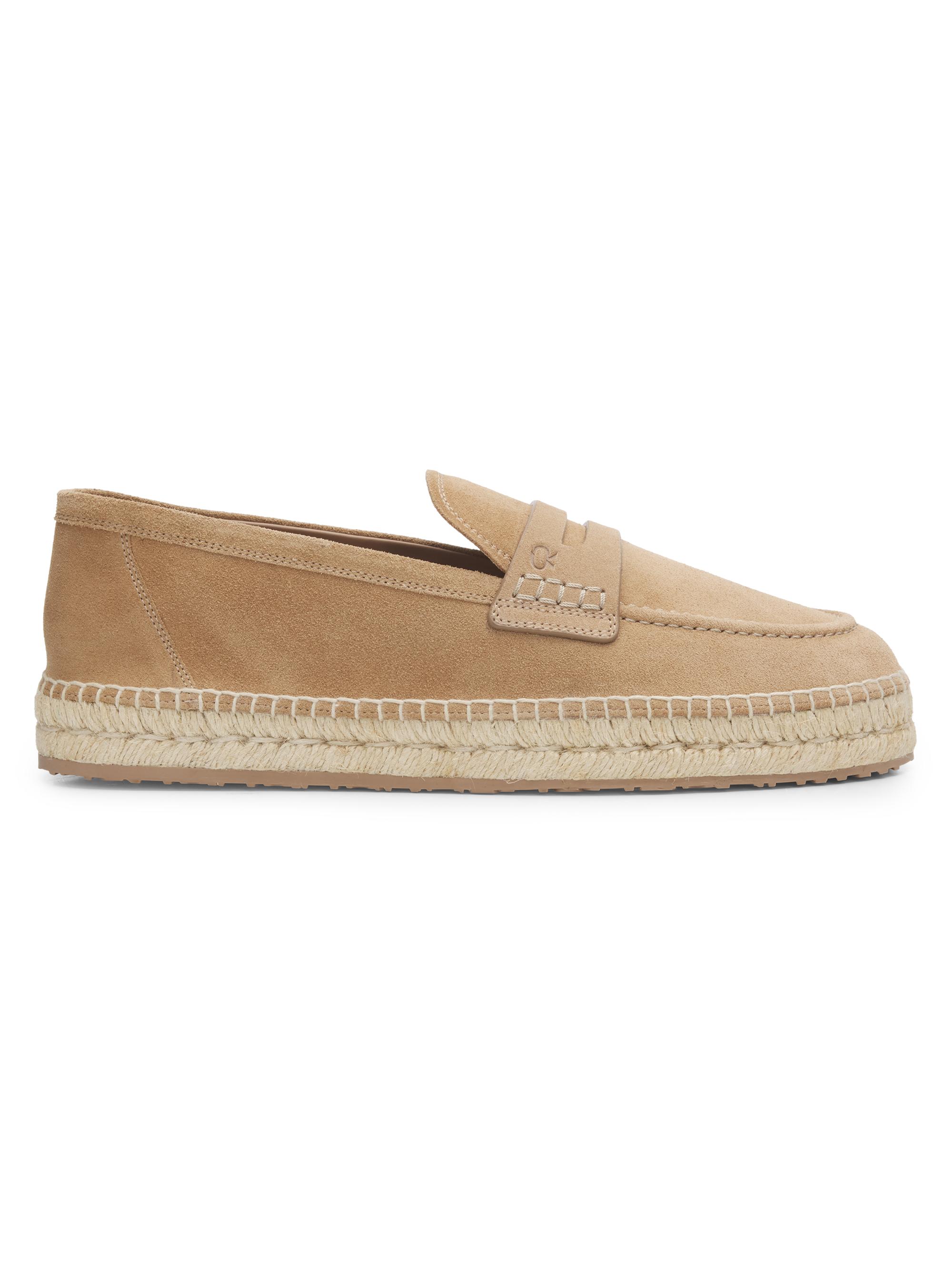 Gianvito Rossi Men's Lido Suede Espadrille Penny Loafers - Camel | Thumbnail 7