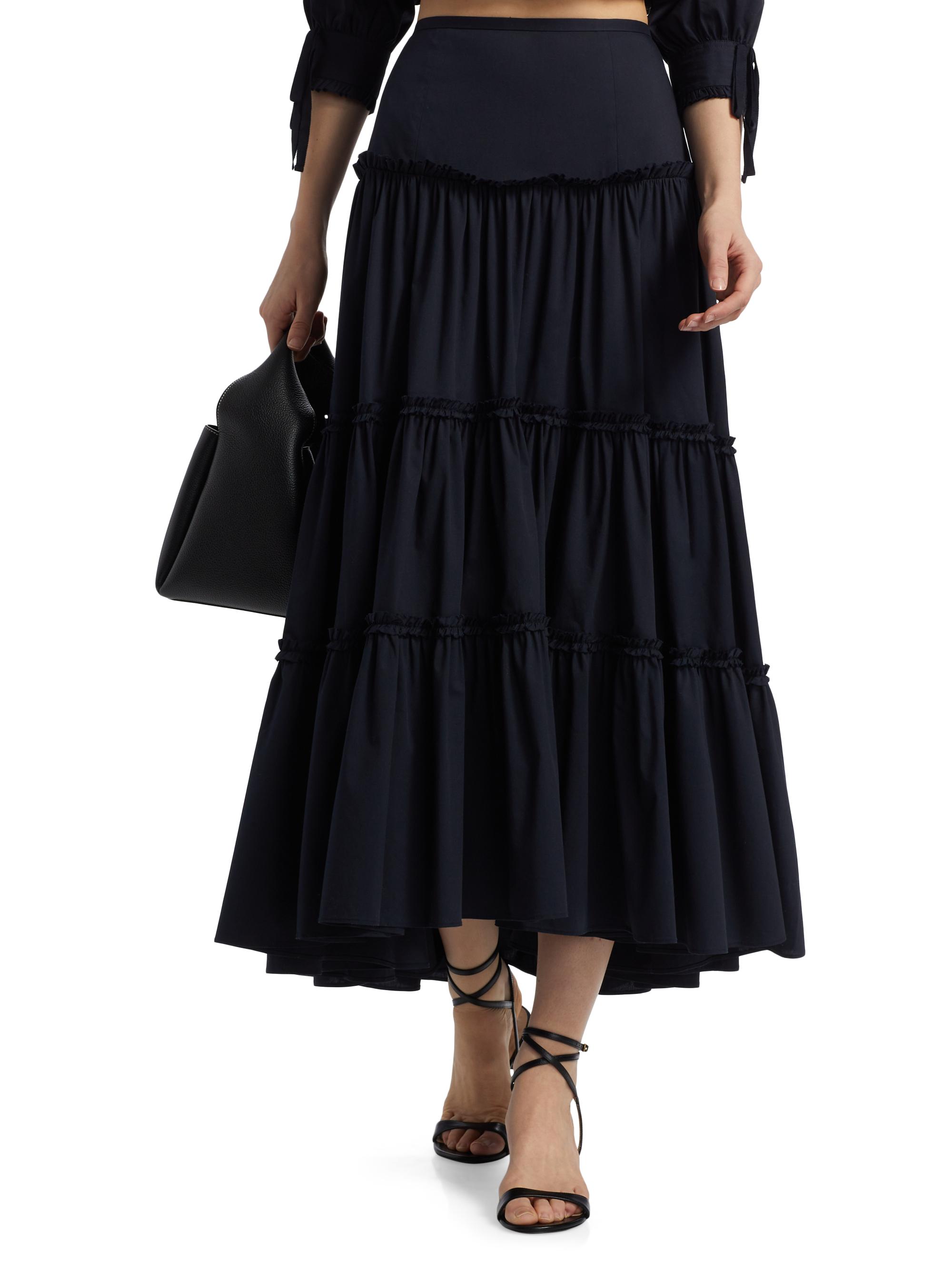 Cinq à Sept Roupao Tiered A-Line Skirt | Saks Fifth Avenue