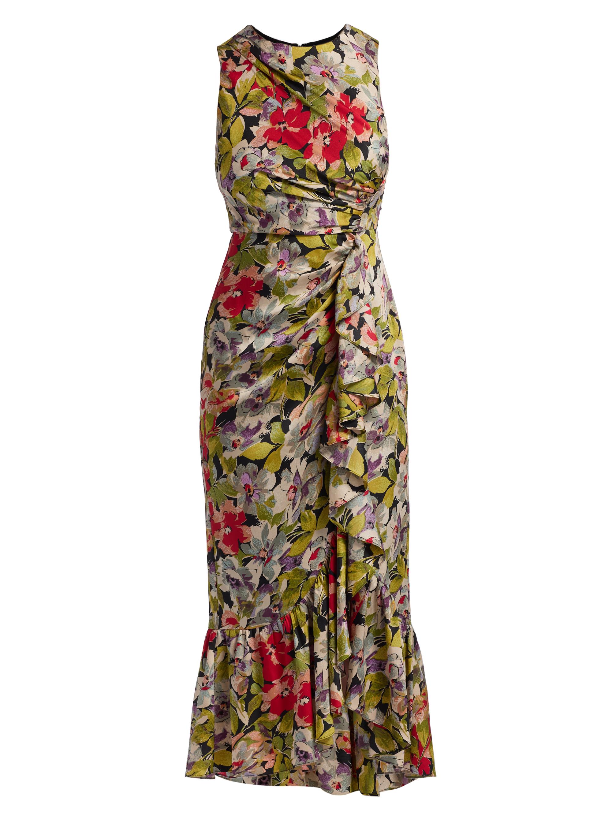 Cinq à Sept Canyon Bloom Elvira Printed Silk Midi-Dress | Saks