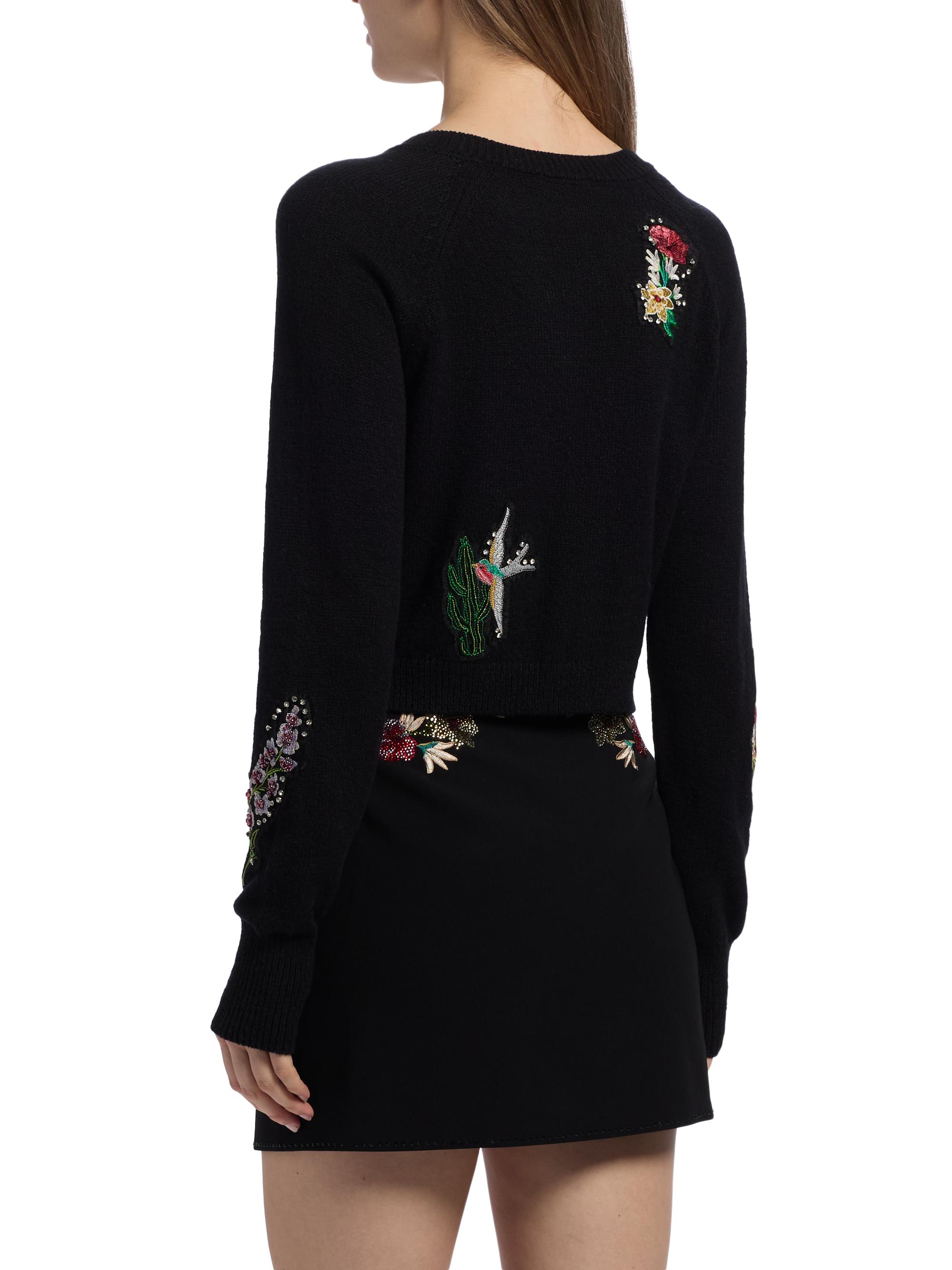 Cinq à Sept Amour Millie Embroidered Crop Cardigan | Saks Fifth Avenue