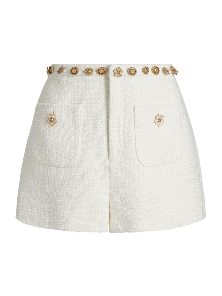Cinq à Sept Ansey Studded Tweed Shorts | Saks Fifth Avenue