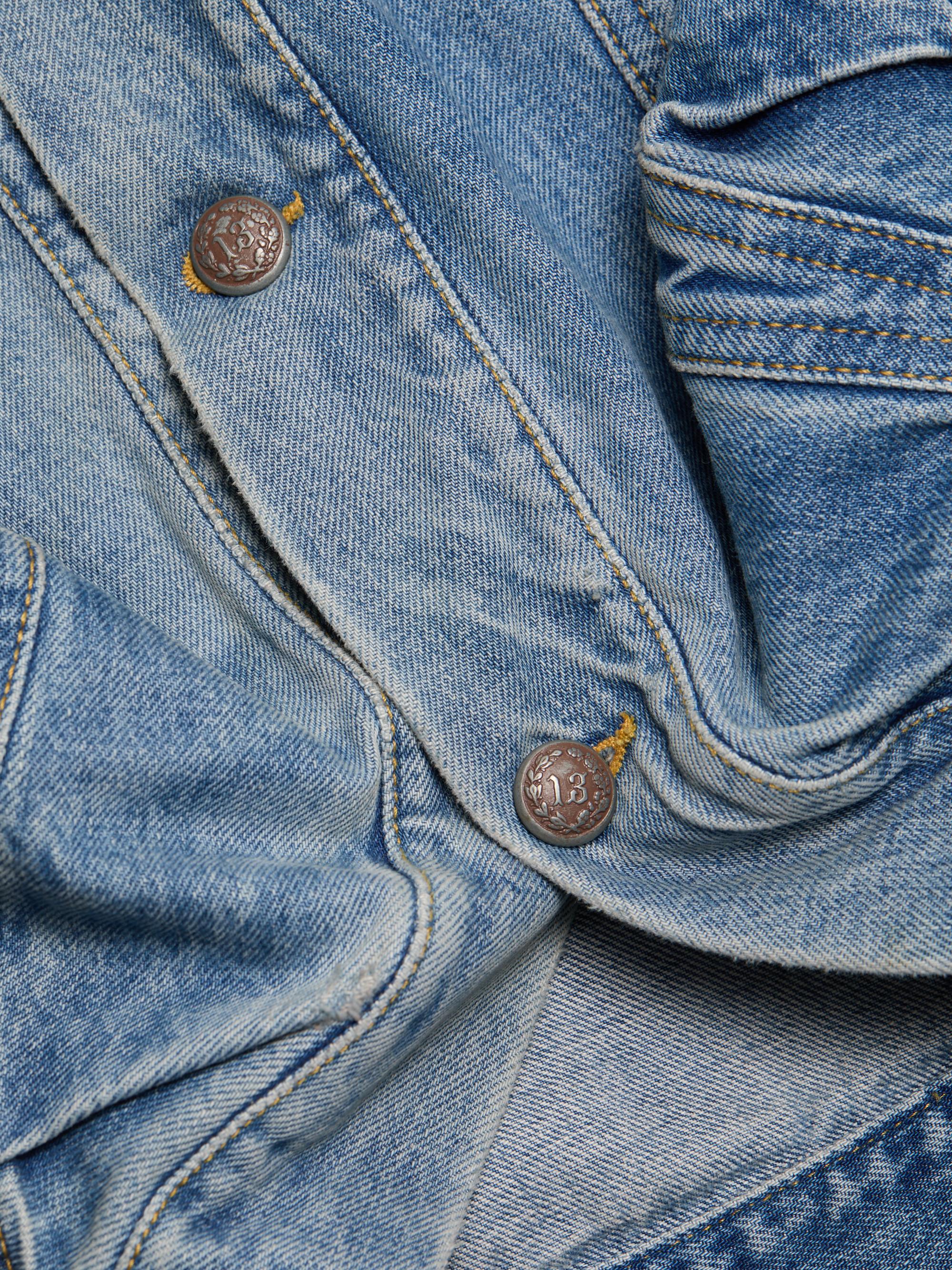 R13 Washed Denim Crop Jacket | Saks Fifth Avenue
