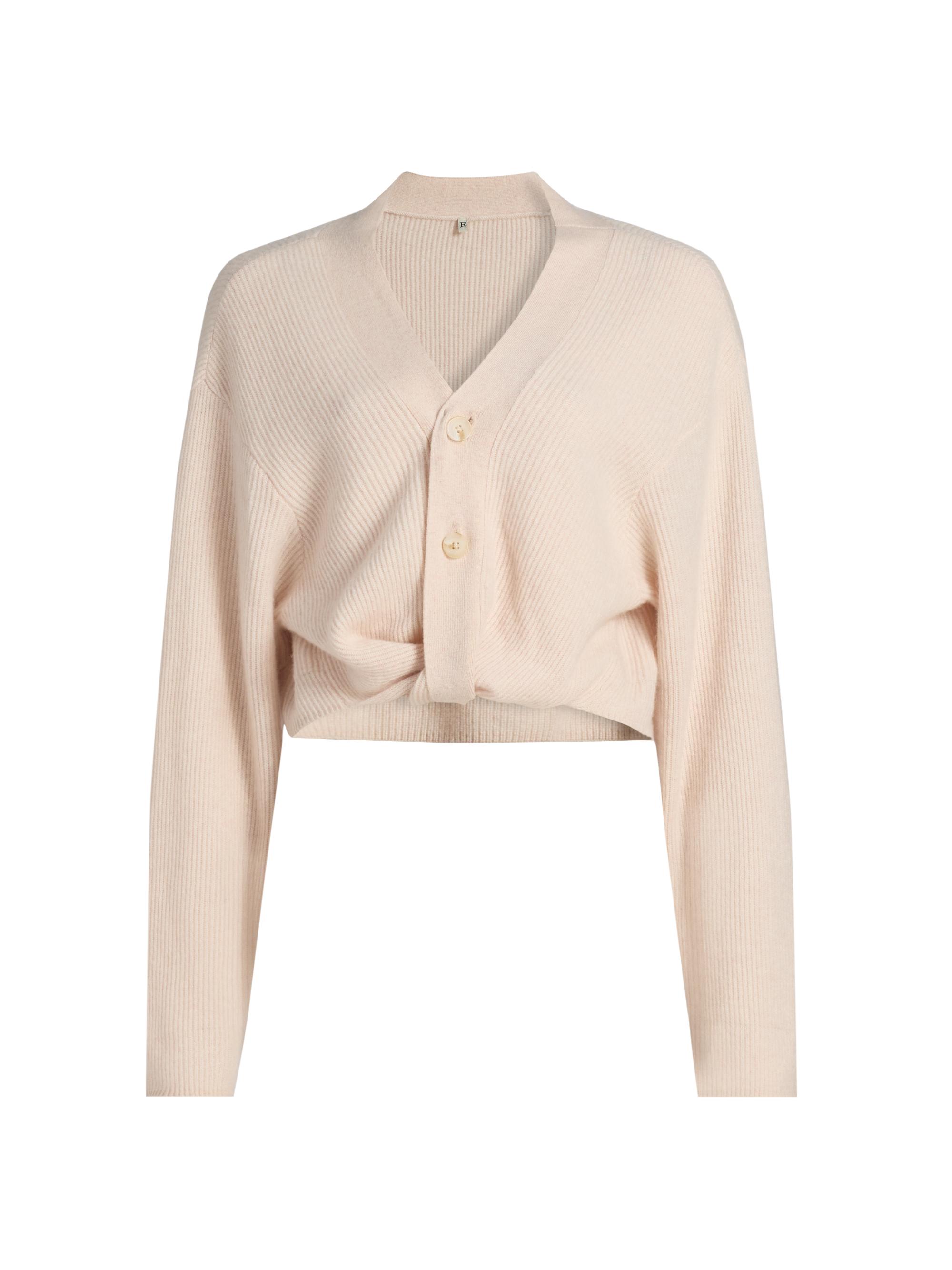 R13 Cashmere Twisted V-Neck Cardigan | Saks Fifth Avenue