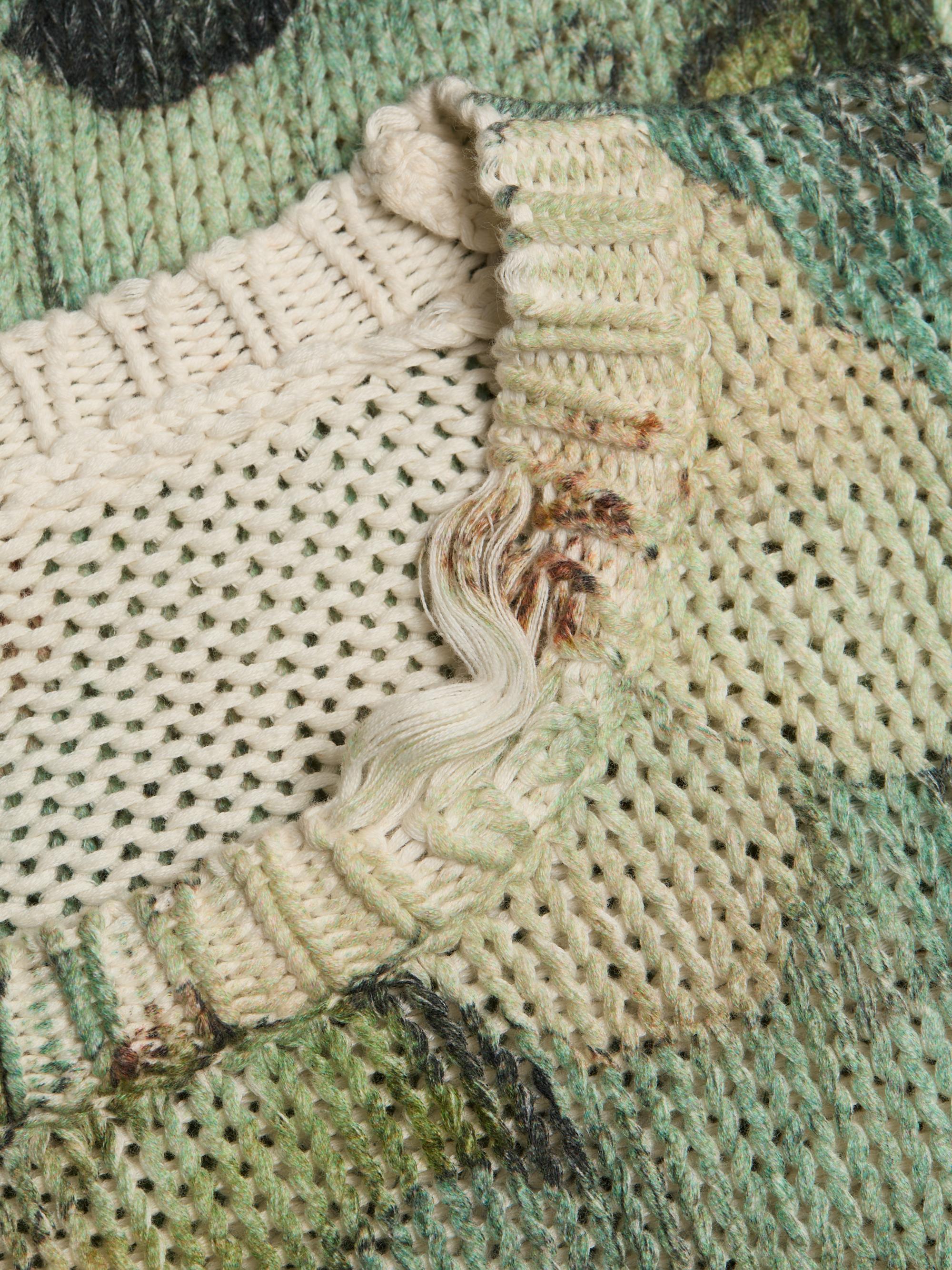 美品♡L'Appartement♡R13 OVER SIZE C/N KNIT R13 Distressed Floral Cashmere Crewneck Sweater | Saks Fifth Avenue