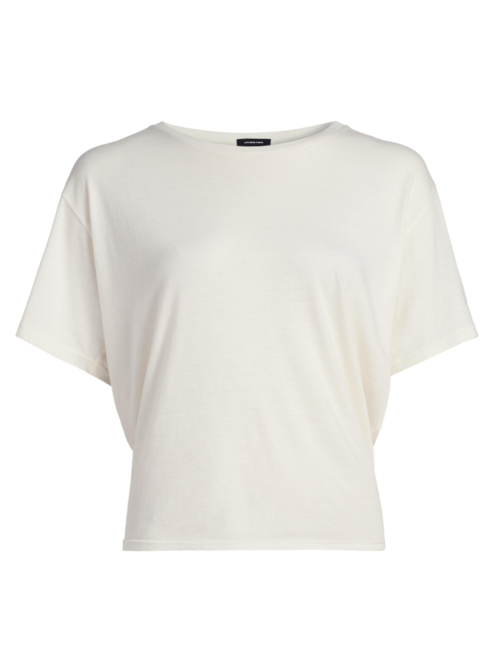R13 Women's Cotton-Cashmere Crop T-Shirt - White