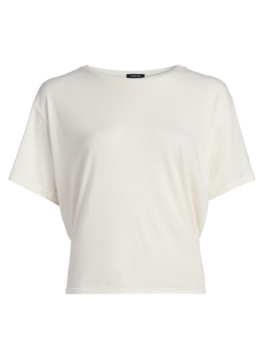 R13 Women's Cotton-cashmere Crop T-shirt In White