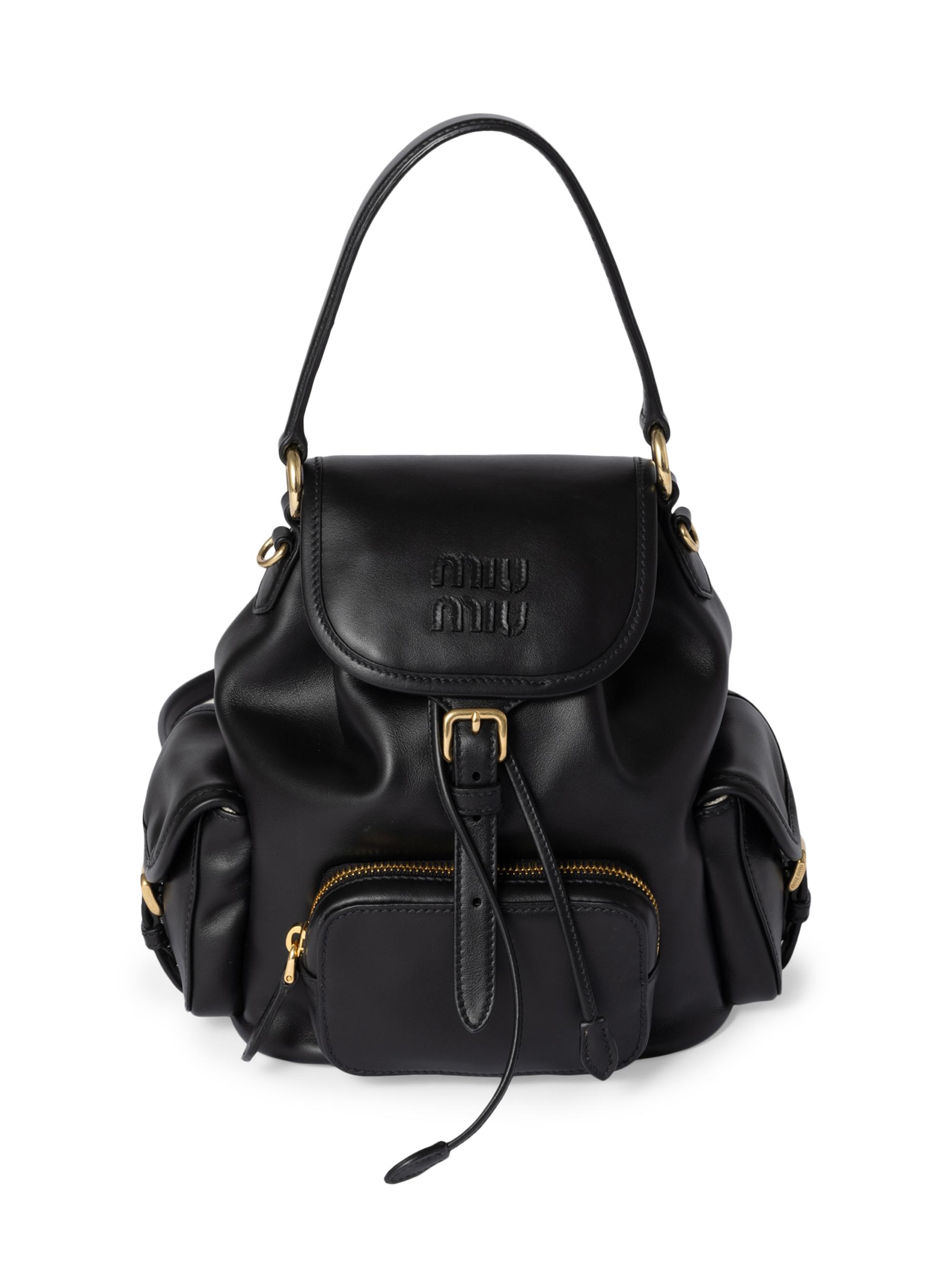 Miu Miu Leather Backpack | Saks Fifth Avenue