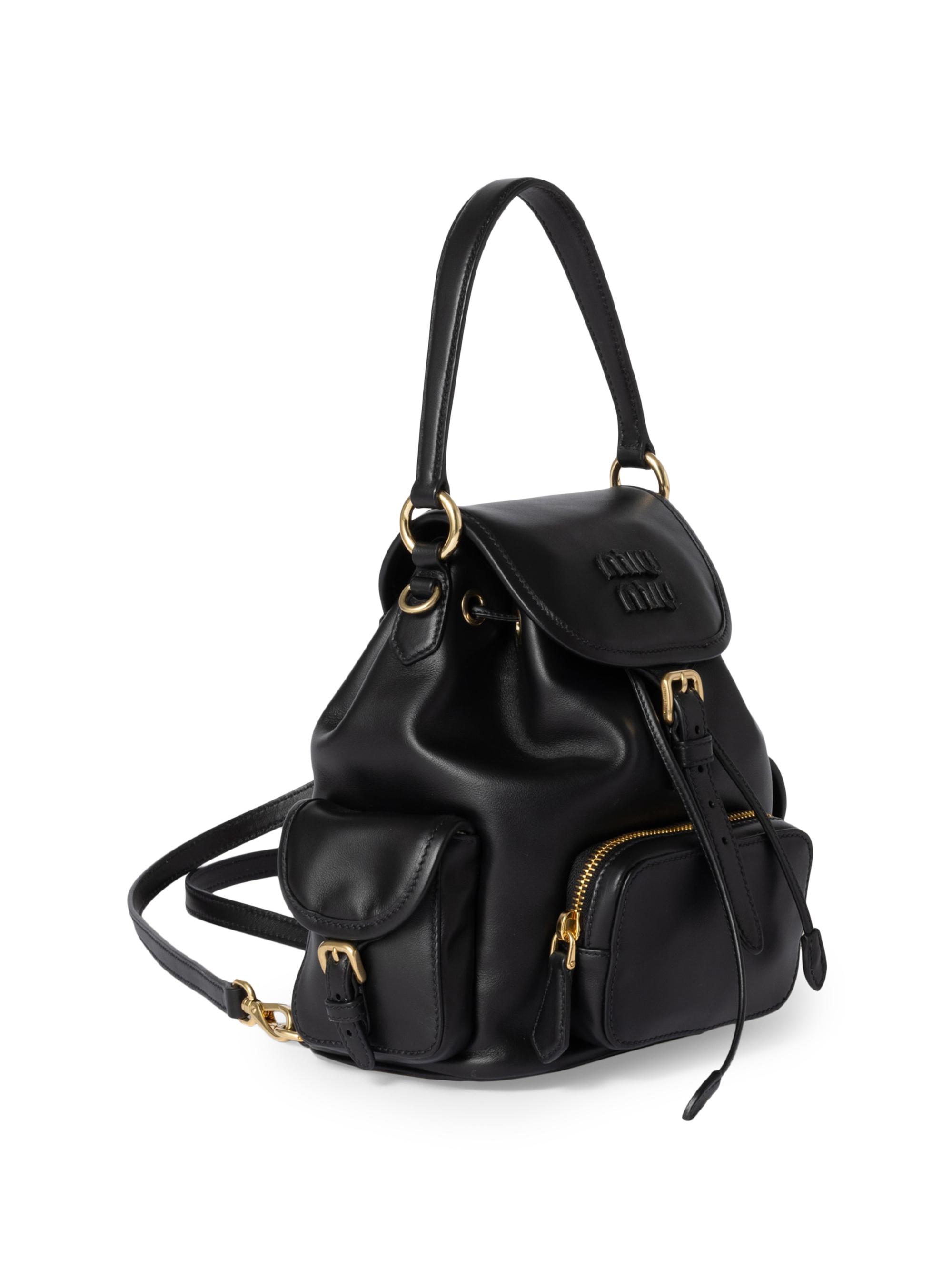 バッグ 99AW miumiu chest-rig leather backpack Miu Miu Leather Backpack | Saks Fifth Avenue