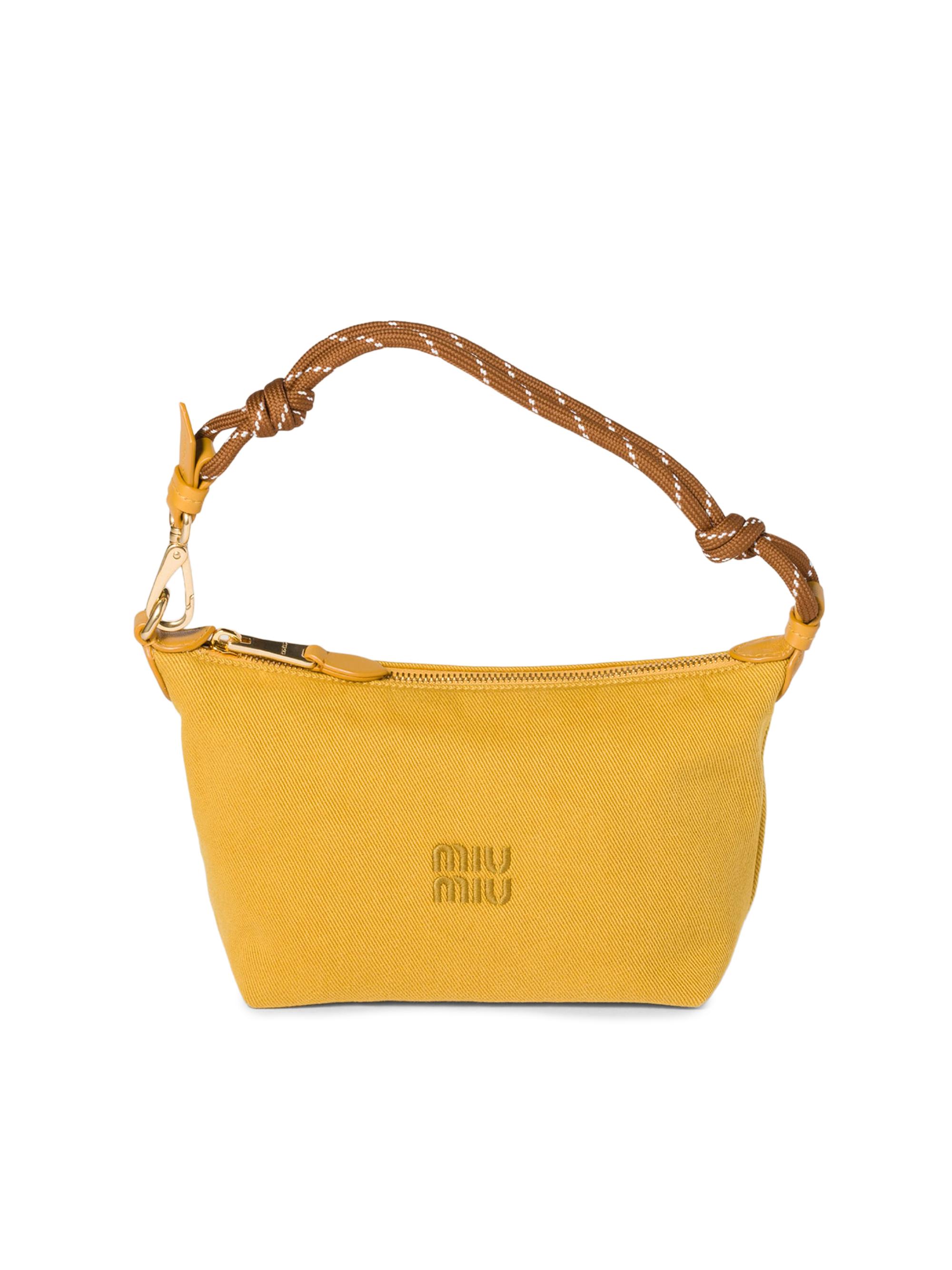Miu Miu Women's Gabardine Pouch - Yellow