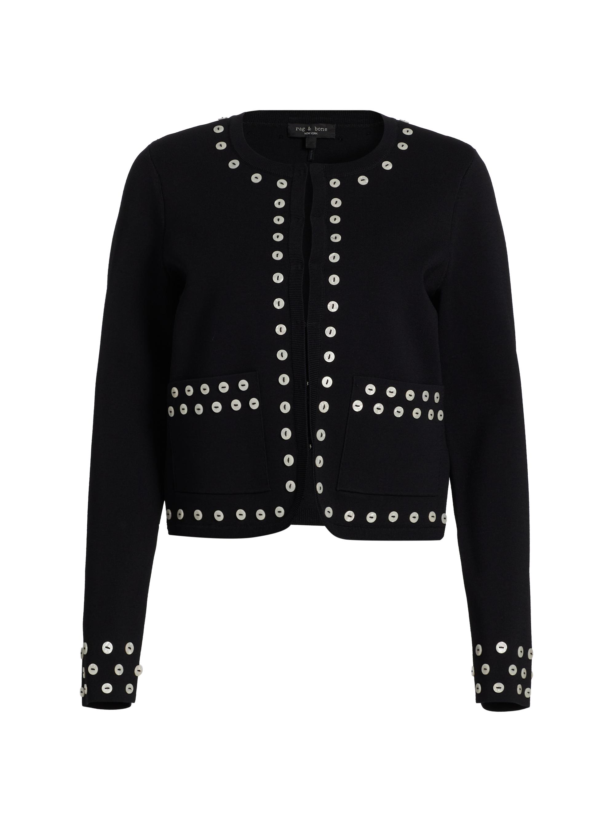 Alexander Wang Bead-Embellished Wool-Blend Cardigan | Saks Fifth