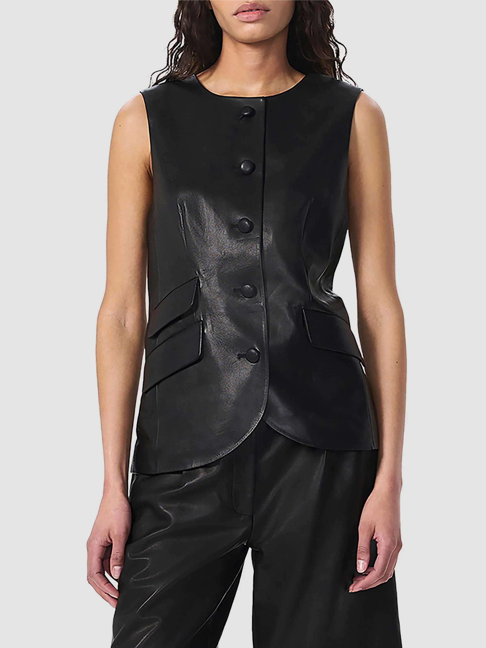 rag & bone Slade Crew Leather Vest | Saks Fifth Avenue