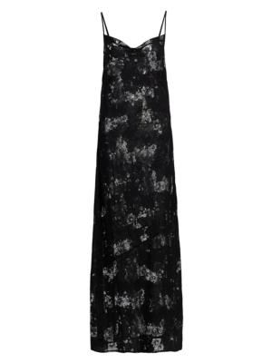 L'AGENCE Women's Bettie Floral Lace Cowlneck Maxi Dress - Black