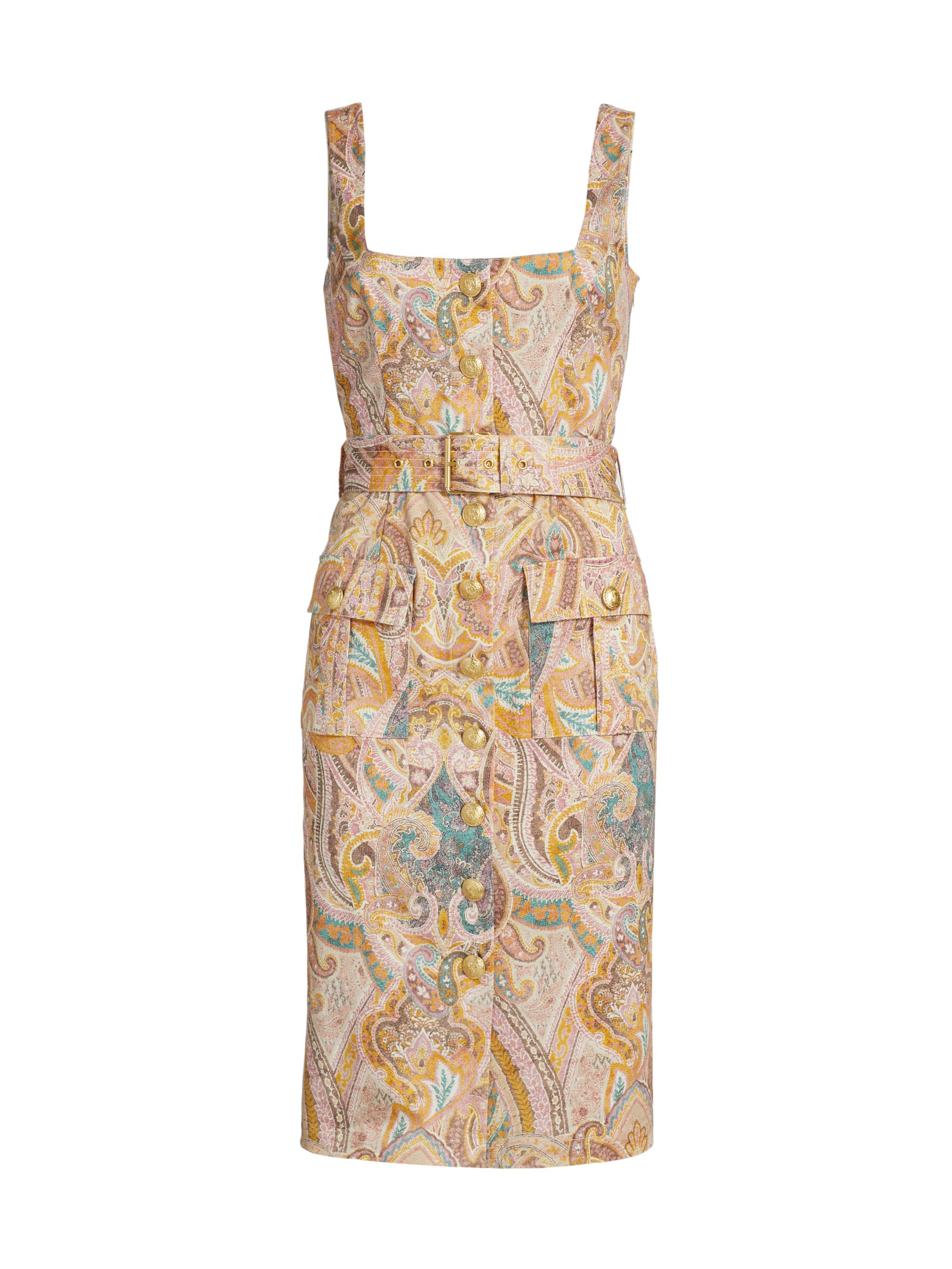 L'AGENCE Women's Idy Paisley Stretch Cotton Knee-Length Shirtdress - Multi Western Paisley