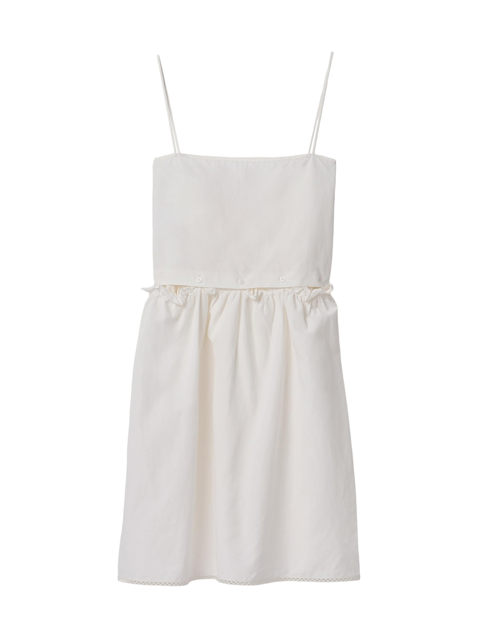 Women's Slubbed Poplin Dress - White