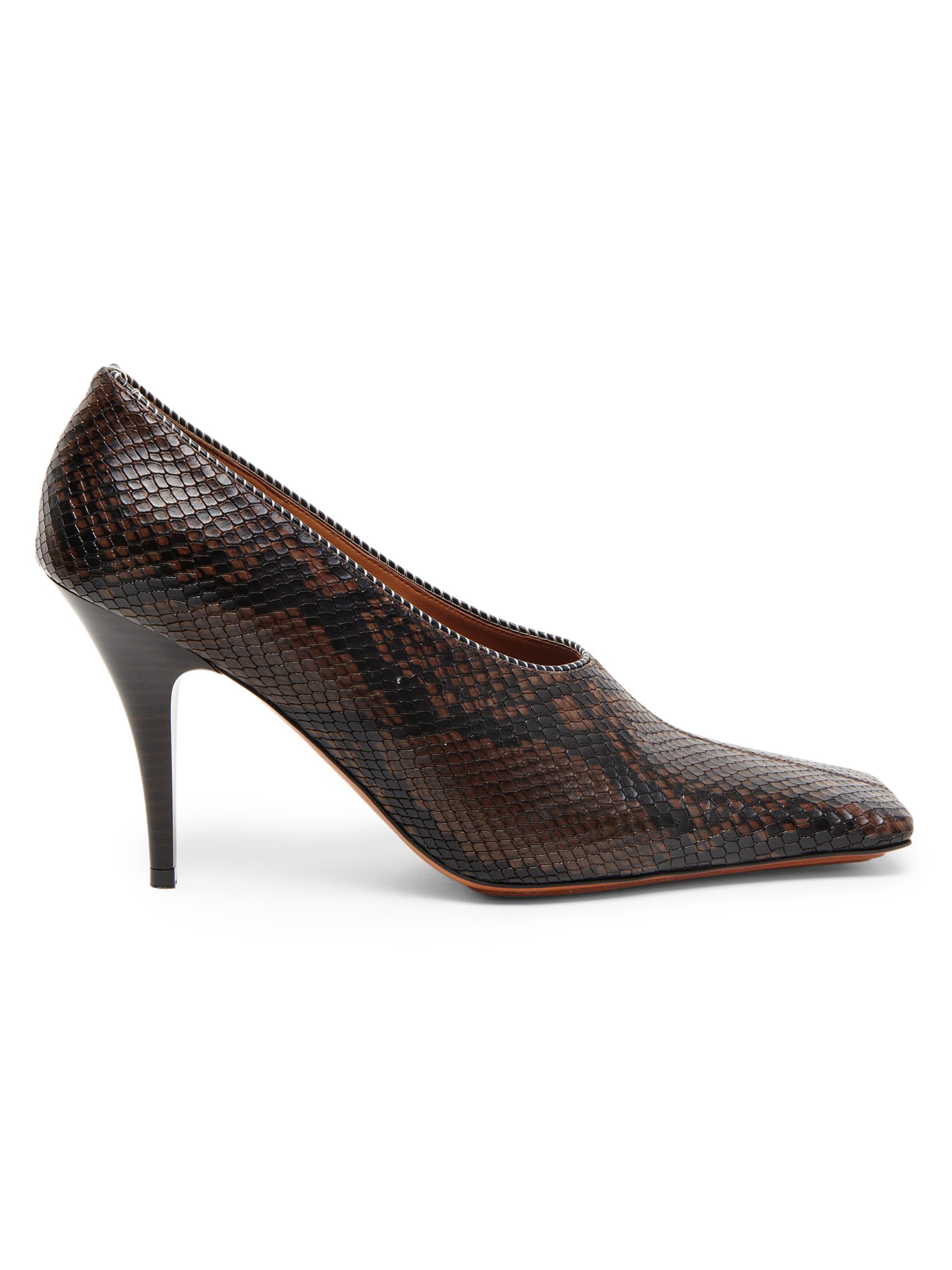 Stella McCartney Women's 95MM Snakeskin Printed Pumps - Coffee