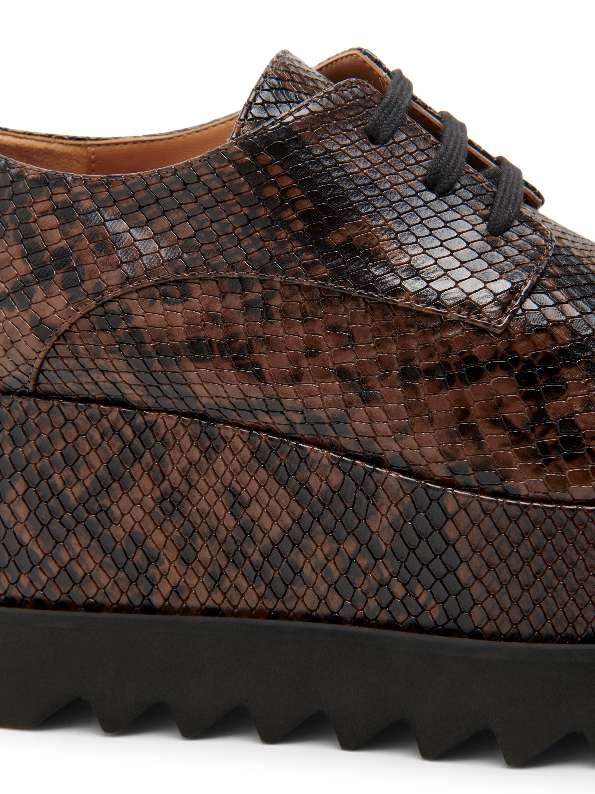 Stella McCartney Elyse Snakeskin-Printed Platform Sneakers | Saks