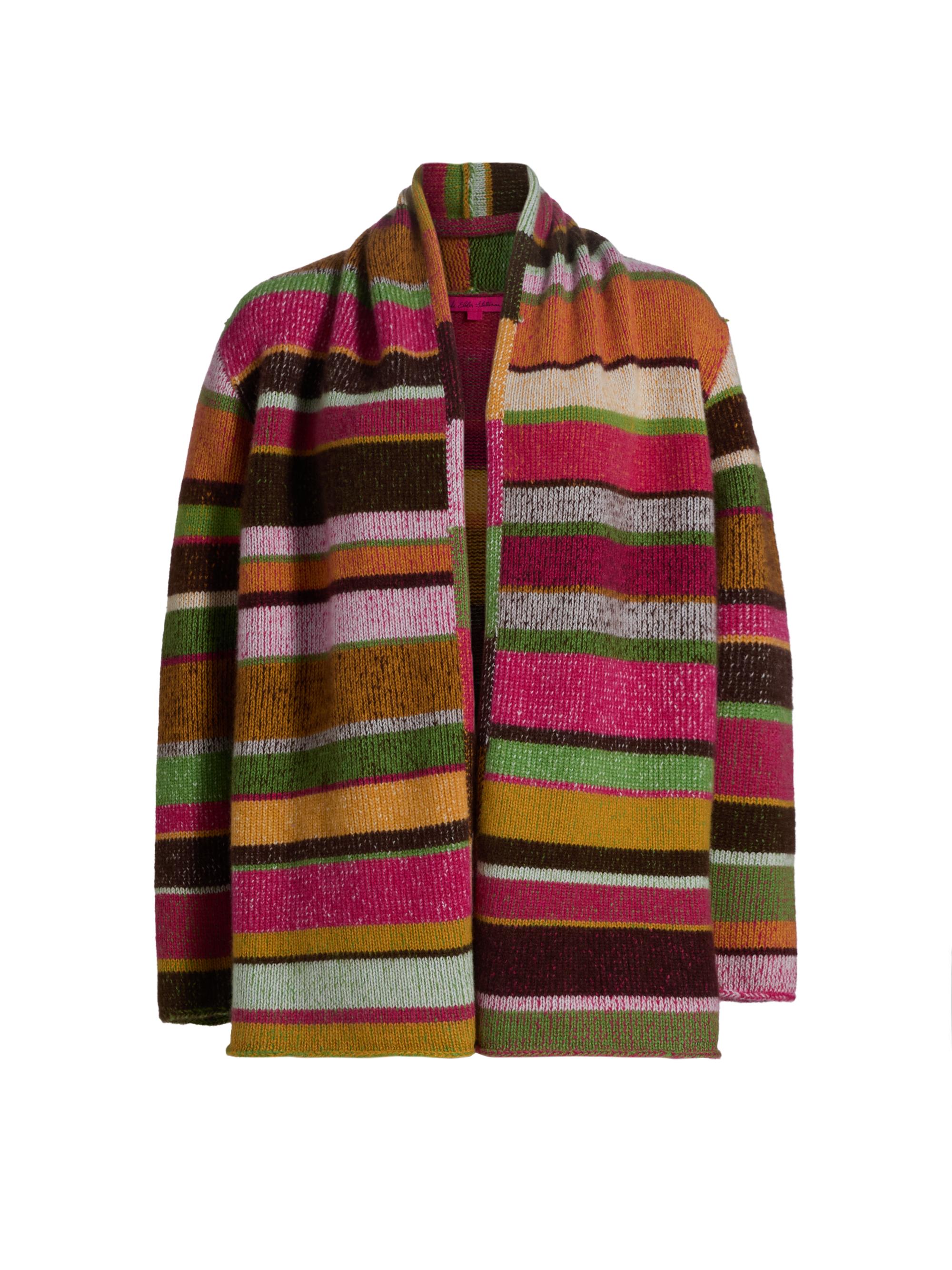 The Elder Statesman Women's Striped Cashmere Smoking Jacket